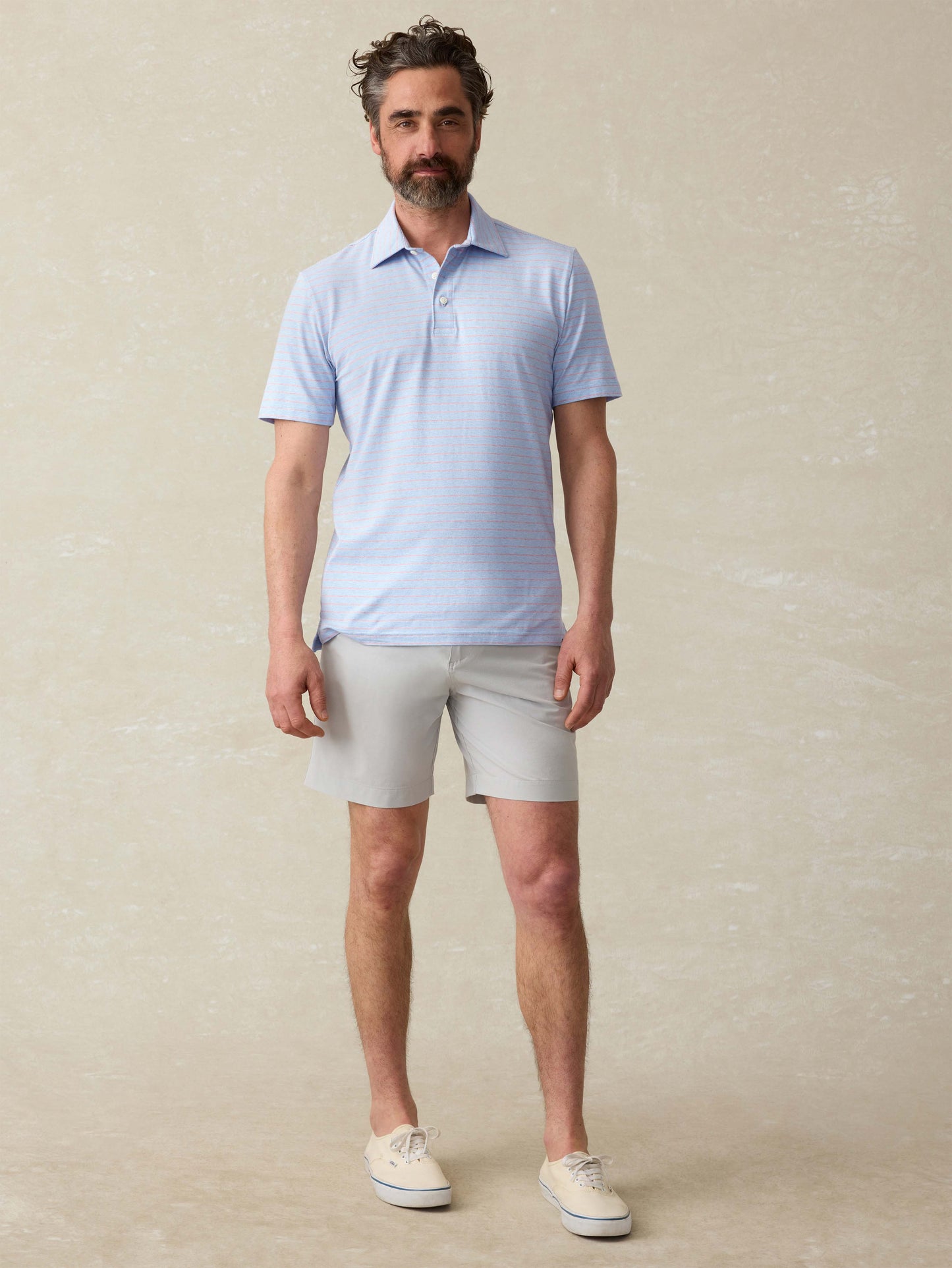 Short Sleeve Movement Polo Shirt - Vista View Stripe