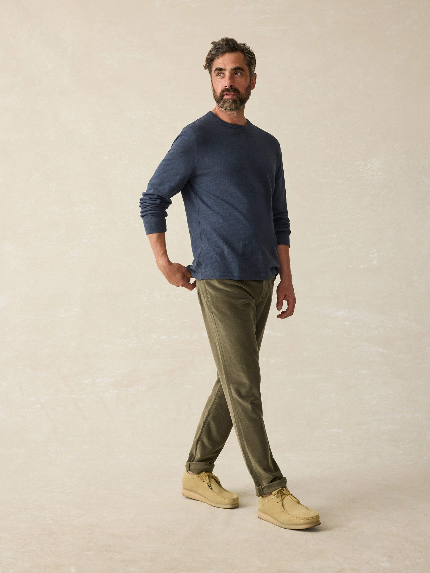 Stretch Terry Corduroy 5-Pocket Pant - Surplus Olive