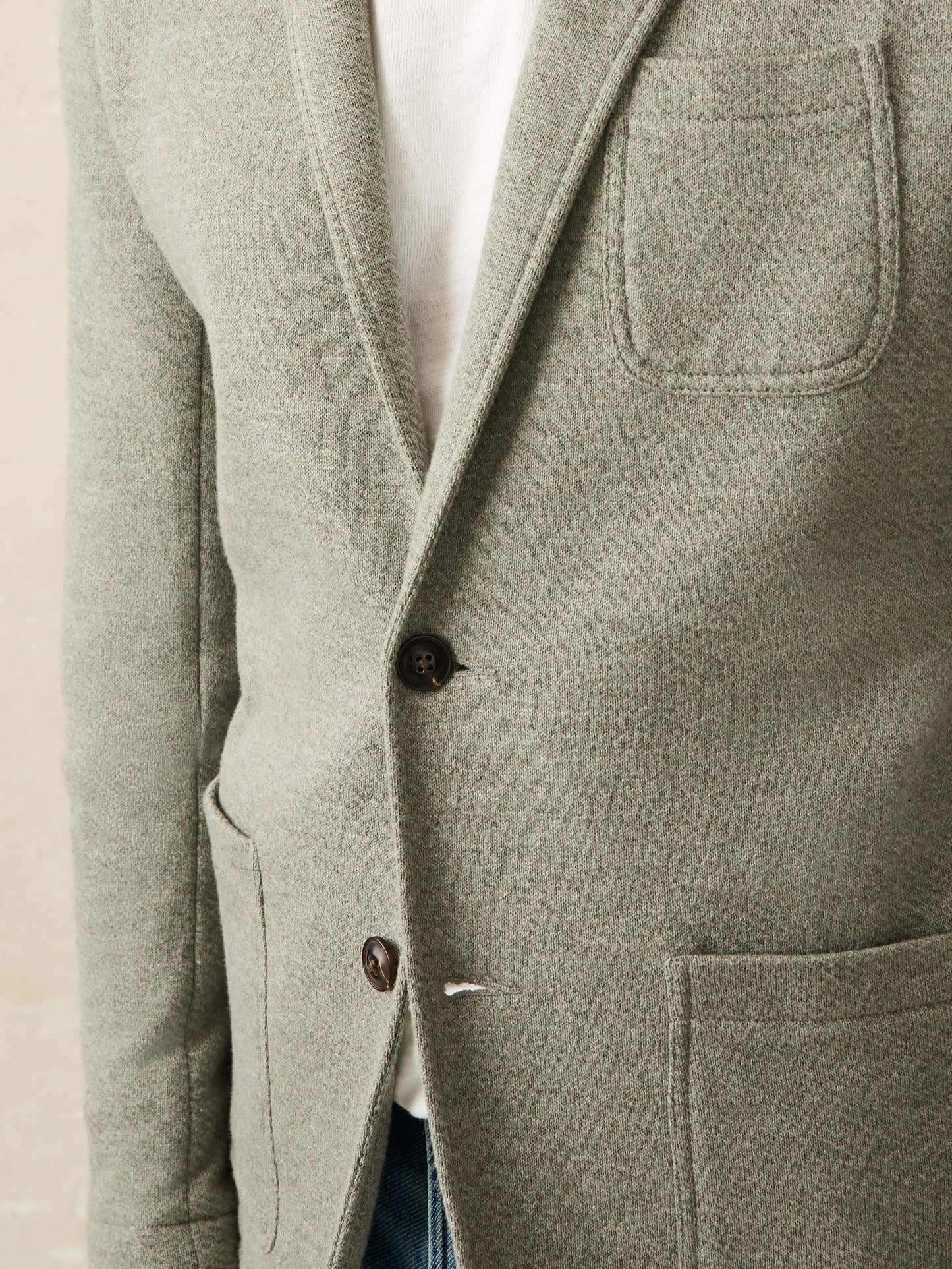 Inlet Knit Blazer (Tall) - Olive Brush Melange
