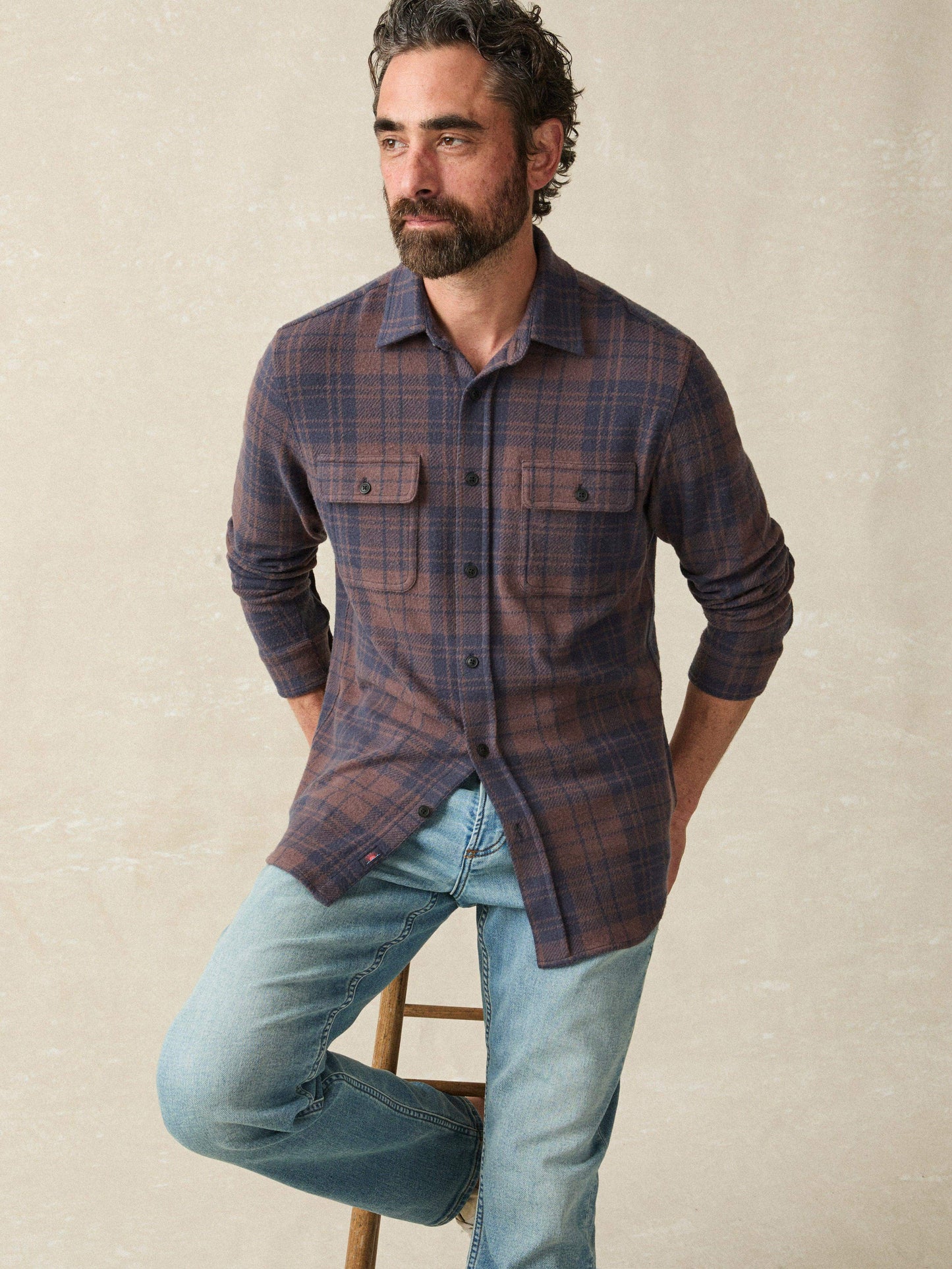 Legend™ Sweater Shirt - Blue Mountain Plaid