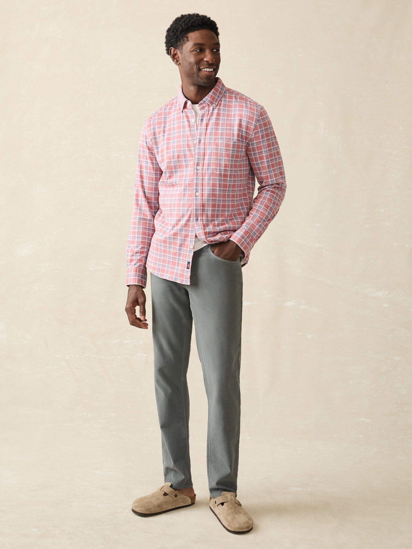 Coastline Knit Shirt - River Rose Plaid