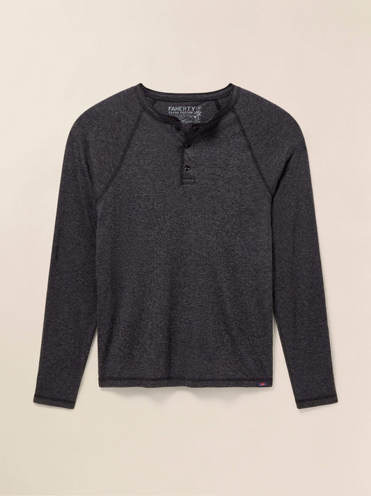 Long-Sleeve Cloud Henley - Charcoal Heather