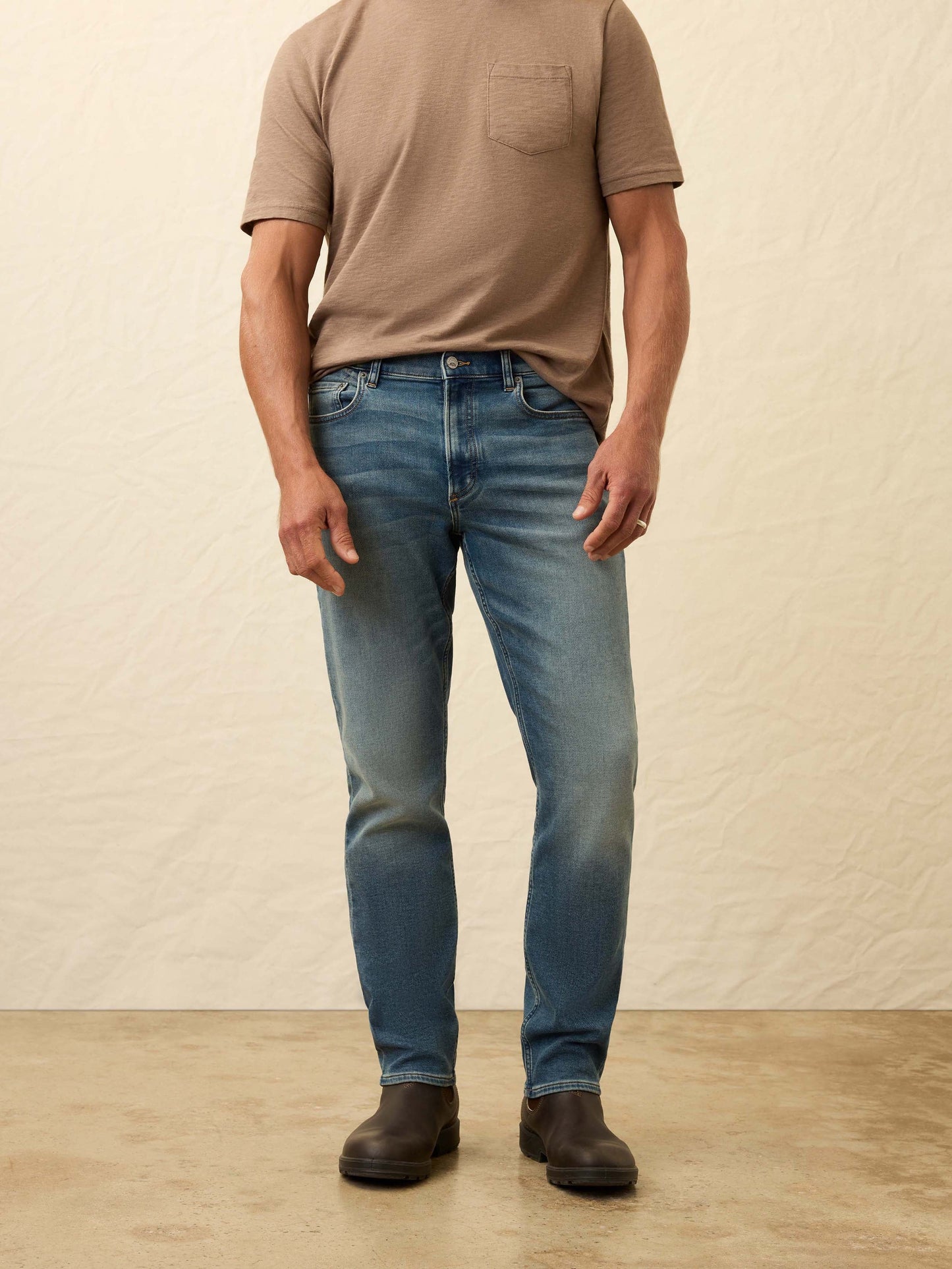 Stretch Terry Indigo 5-Pocket - Indigo Ocean Wash