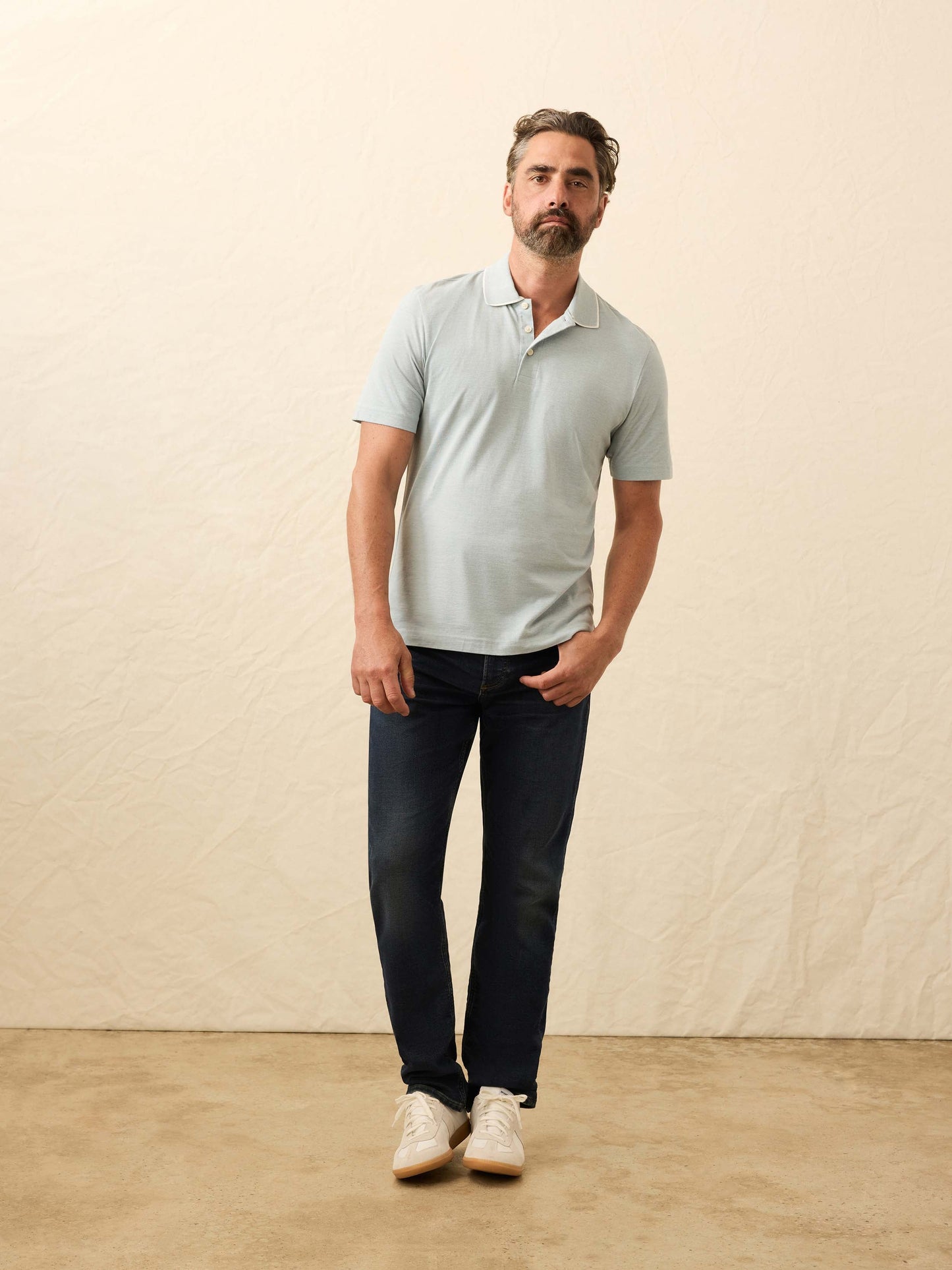 Short-Sleeve Movement™ Pique Polo - Huron Blue Melange