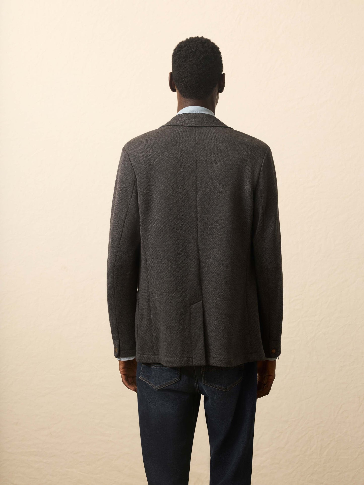 Inlet Knit Blazer - Black Sky Melange