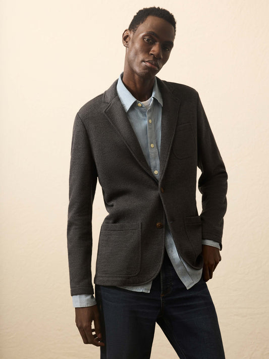 Inlet Knit Blazer (Tall) - Black Sky Melange