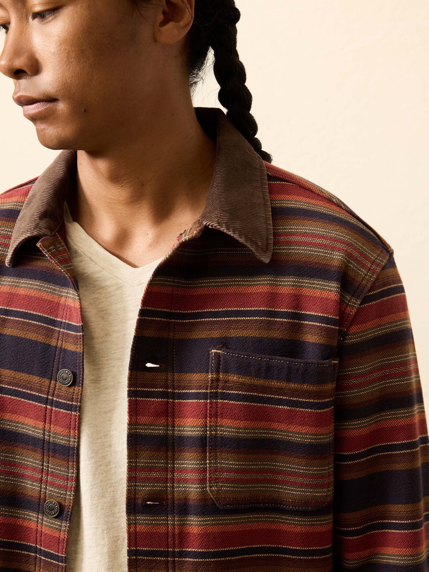 High Ridge Twill Studio Jacket - Night Time Fire Stripe