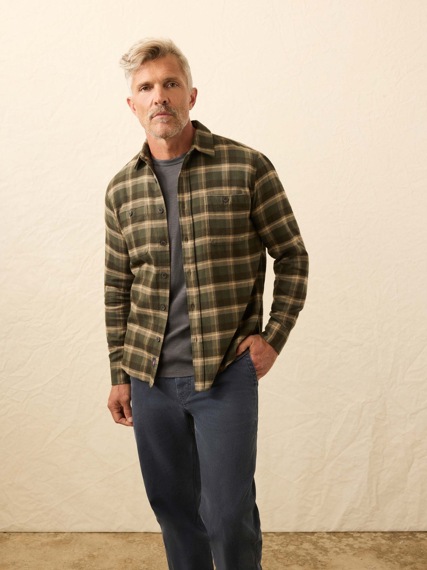 Heirloom Portuguese Flannel Shirt- Garret Verde Plaid