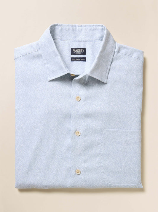 Short-Sleeve Movement™ Monterey Shirt - Ivory Sky Rainforest