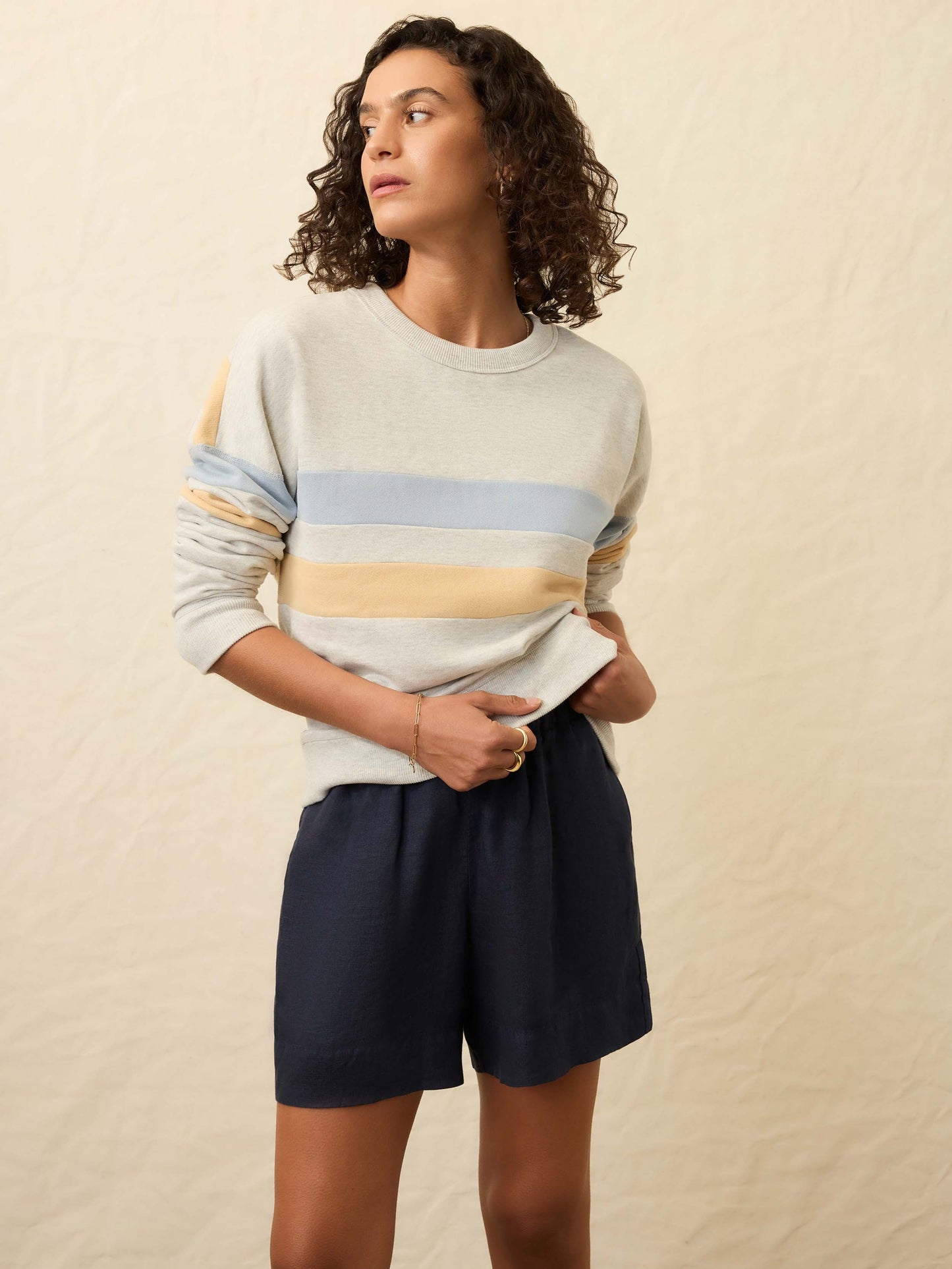 High Standard Fleece Crew - Sunset Bay