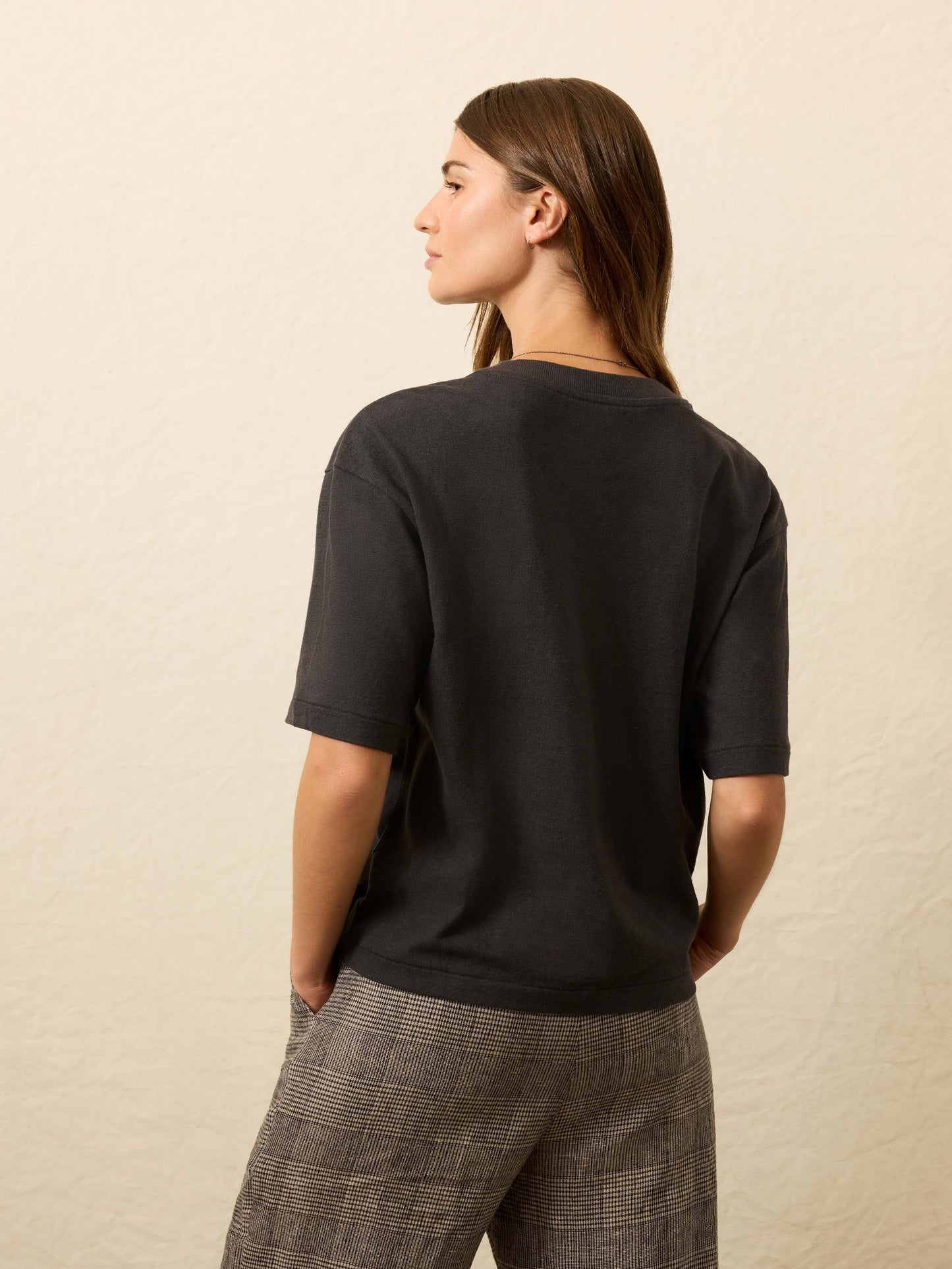 Hemp Blend Vintage Tee - Washed Black