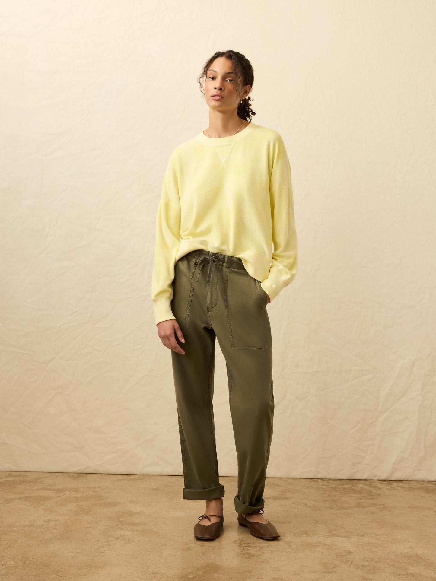 High Tide Terry Crew - Limelight Tie Dye