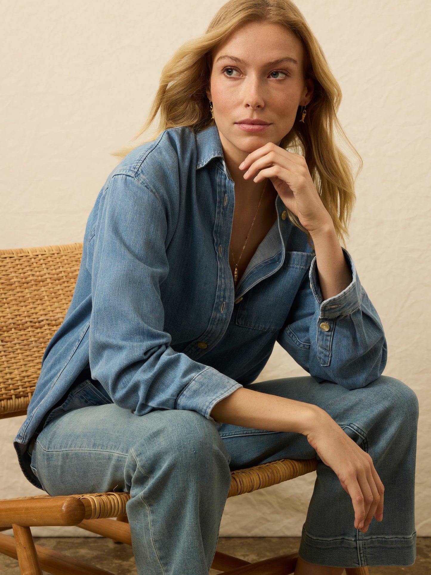 Sunfair Denim Relaxed Shirt - Glacier Bay Wash