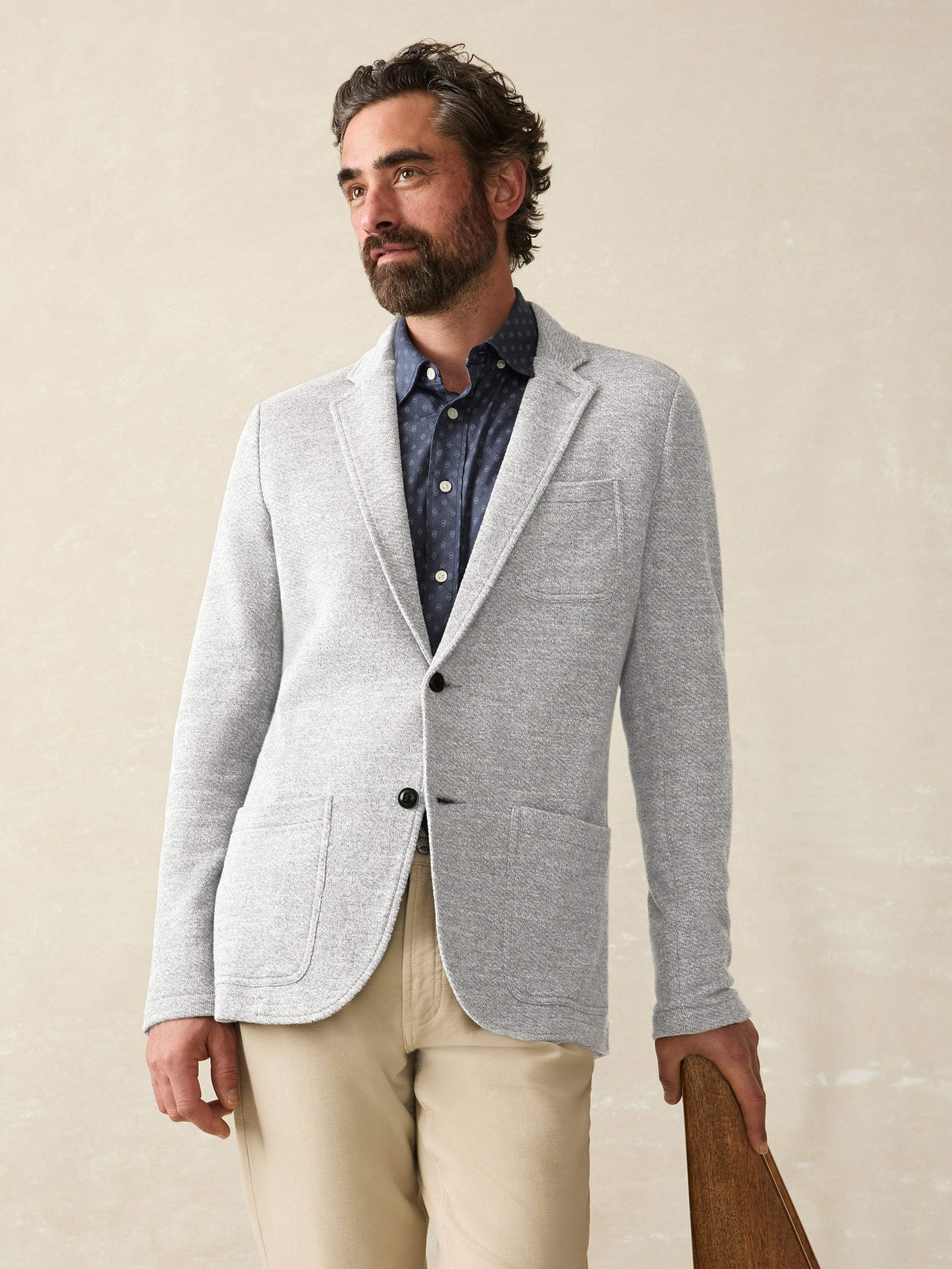 Inlet Knit Blazer (Tall) - Heather Grey