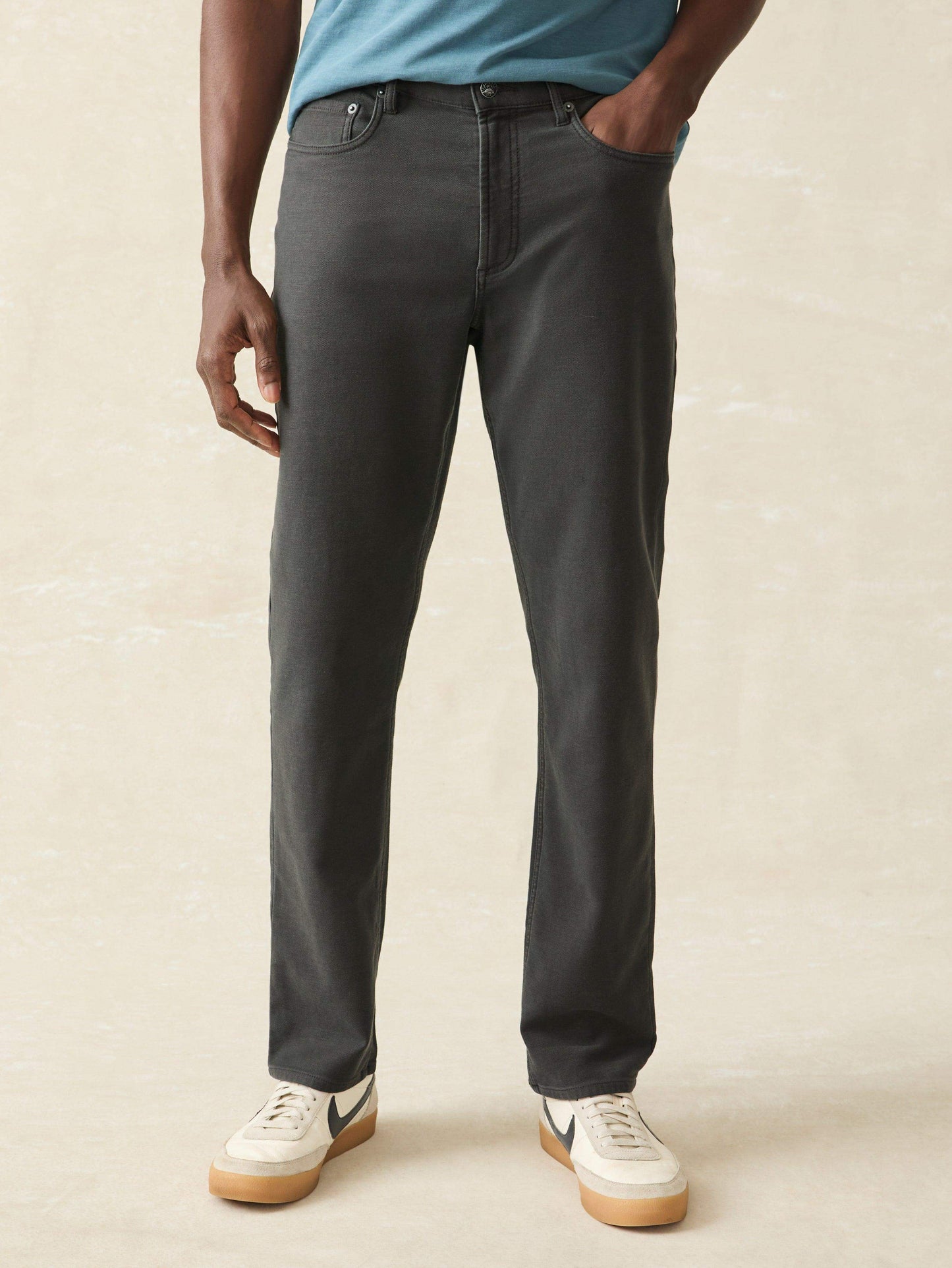 Stretch Terry 5-Pocket Athletic Fit - Onyx Black
