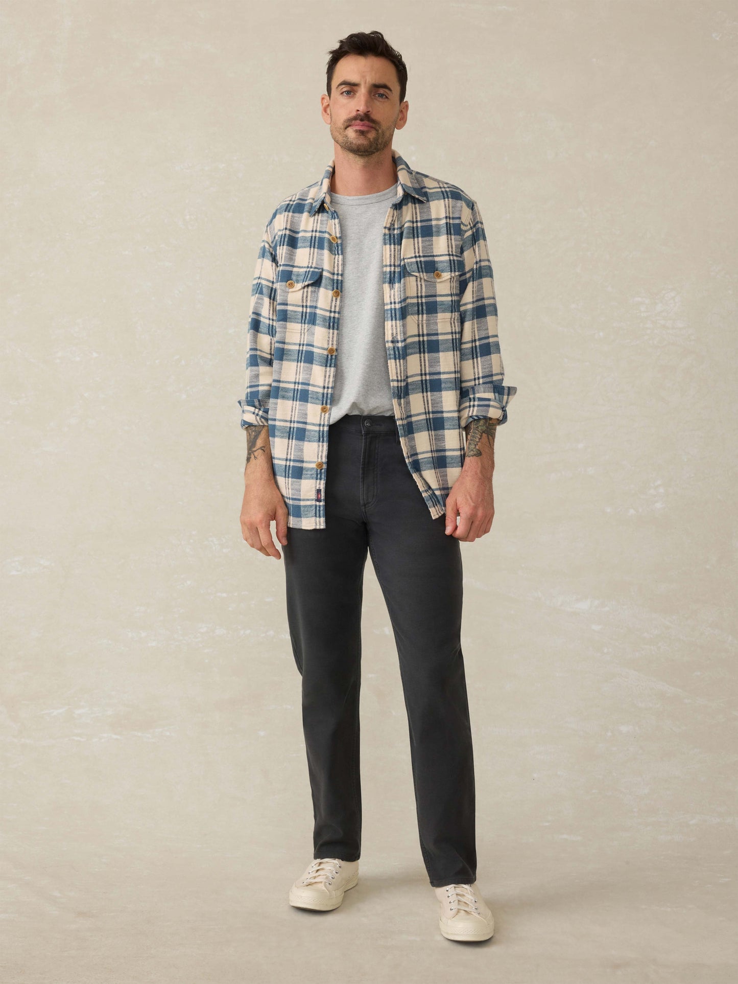 Stretch Terry 5-Pocket Pant - Onyx Black