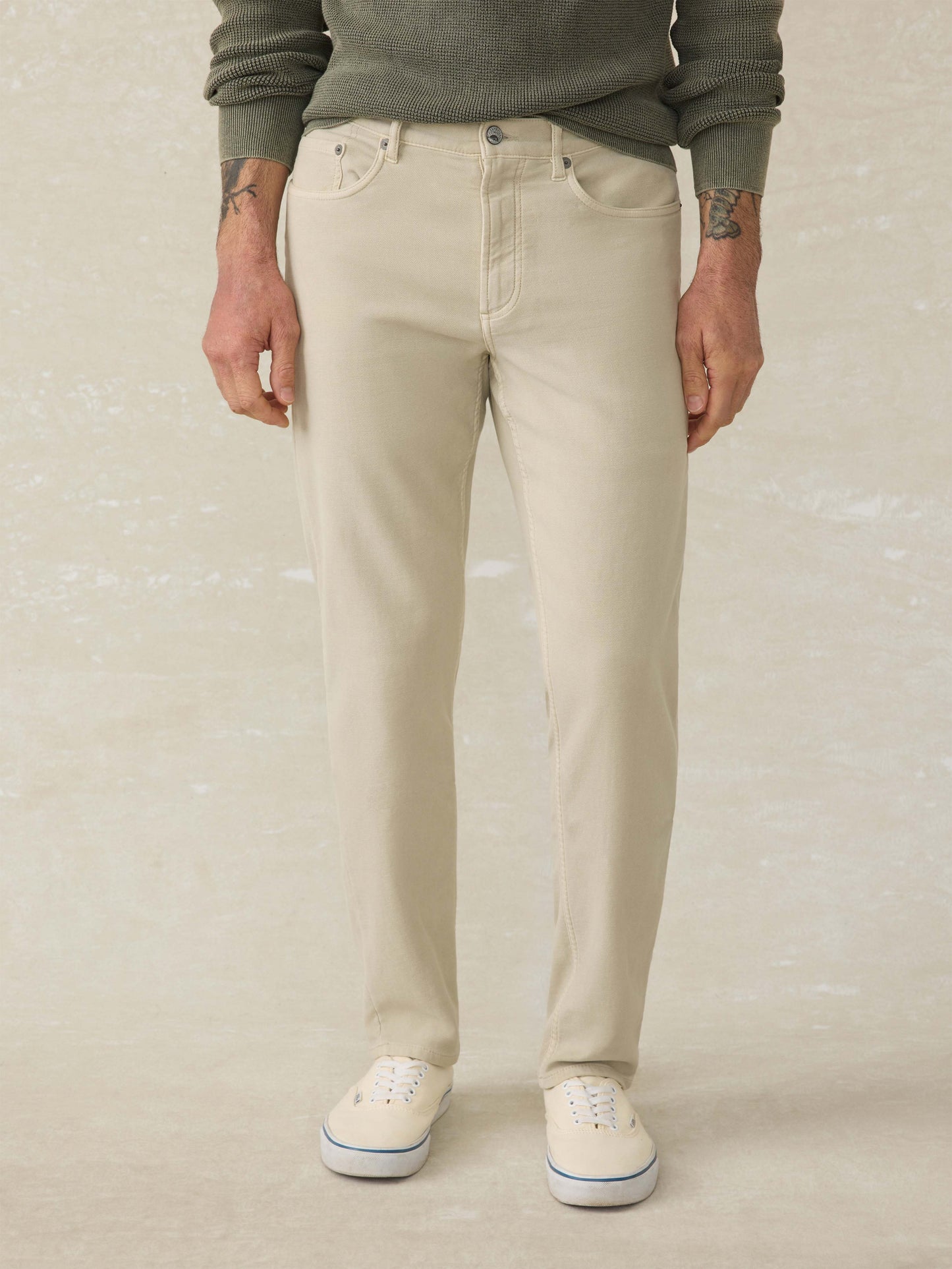 Stretch Terry 5-Pocket Pant - Stone