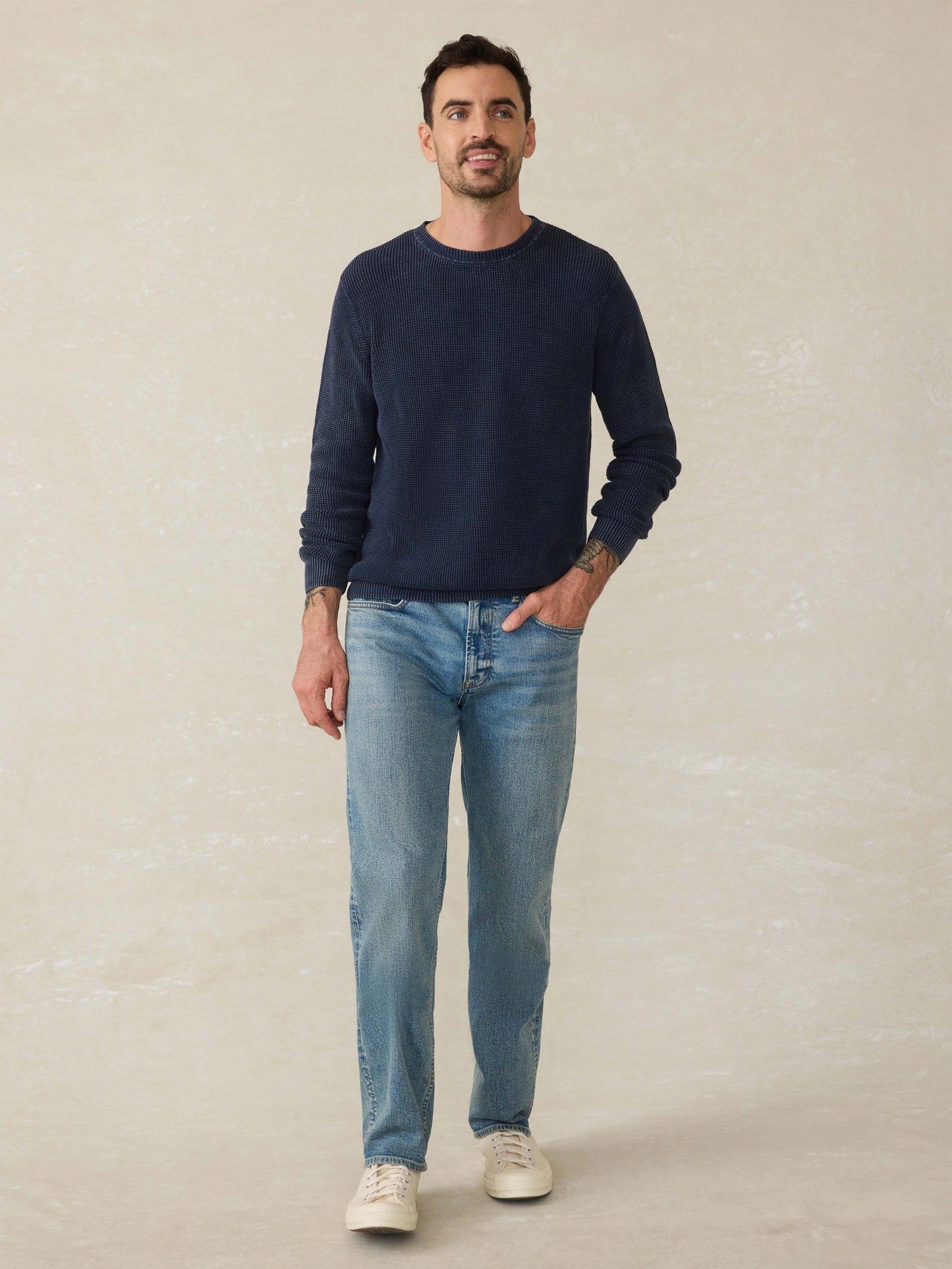 Sunwashed Crewneck Sweater - Blue Nights