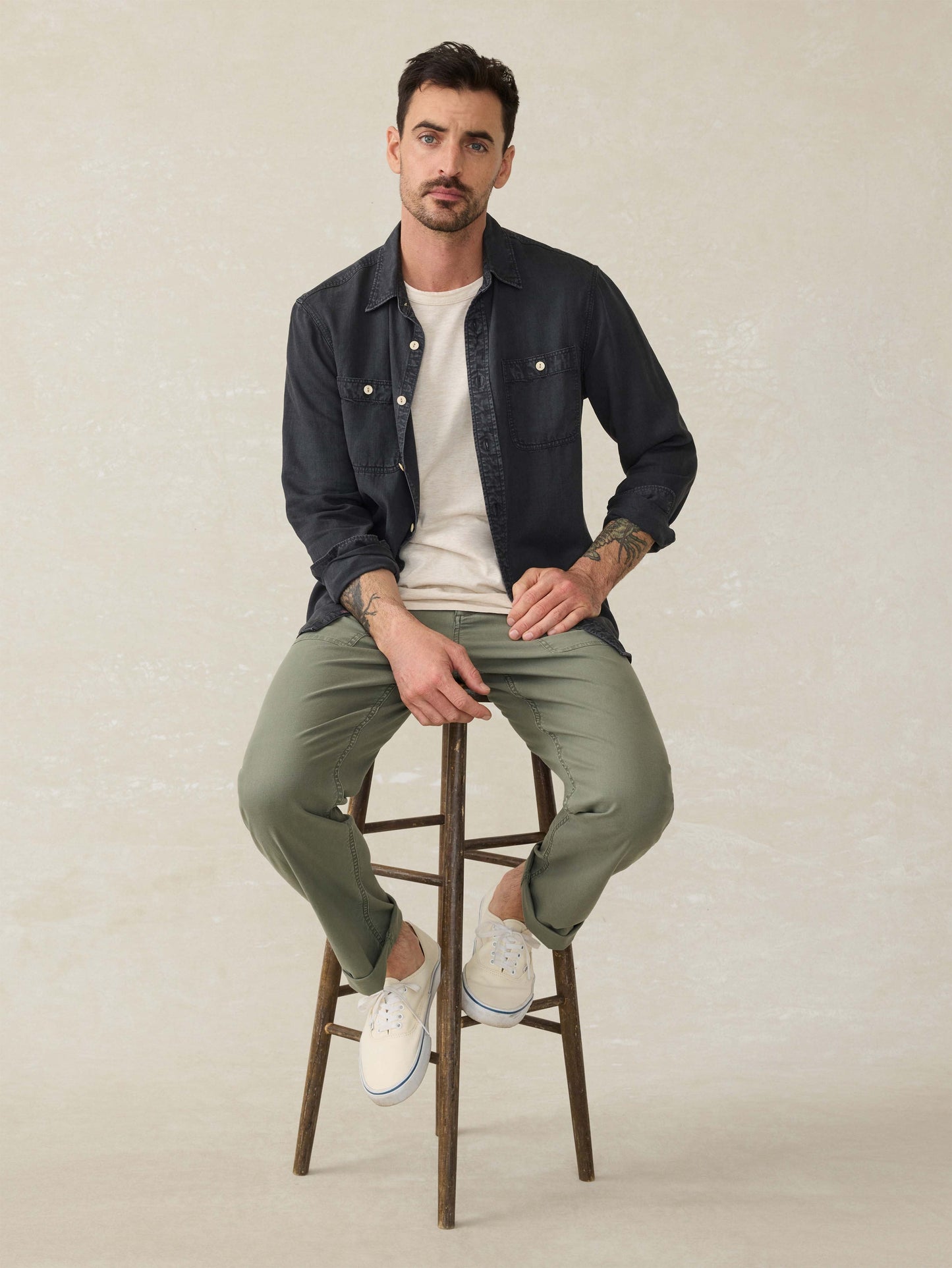 Tried & True Chambray Workshirt - Durango Black
