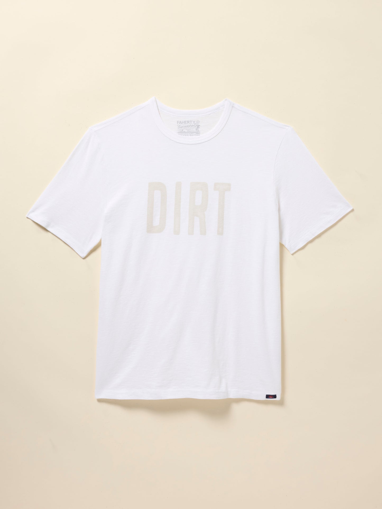 DIRT Sunwashed Regenerative Cotton Tee - White