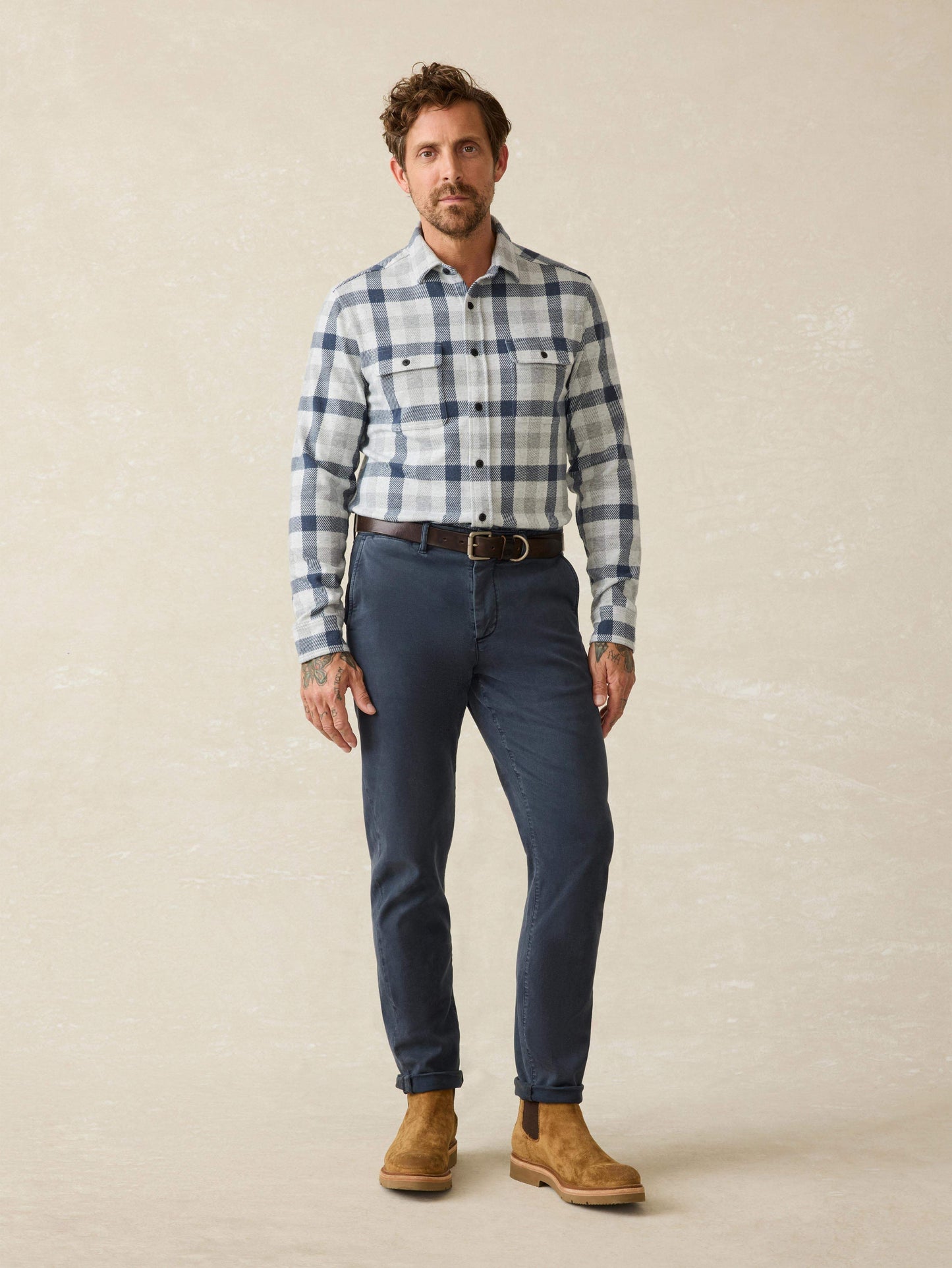 Legend™ Sweater Shirt - Snowy Night Check