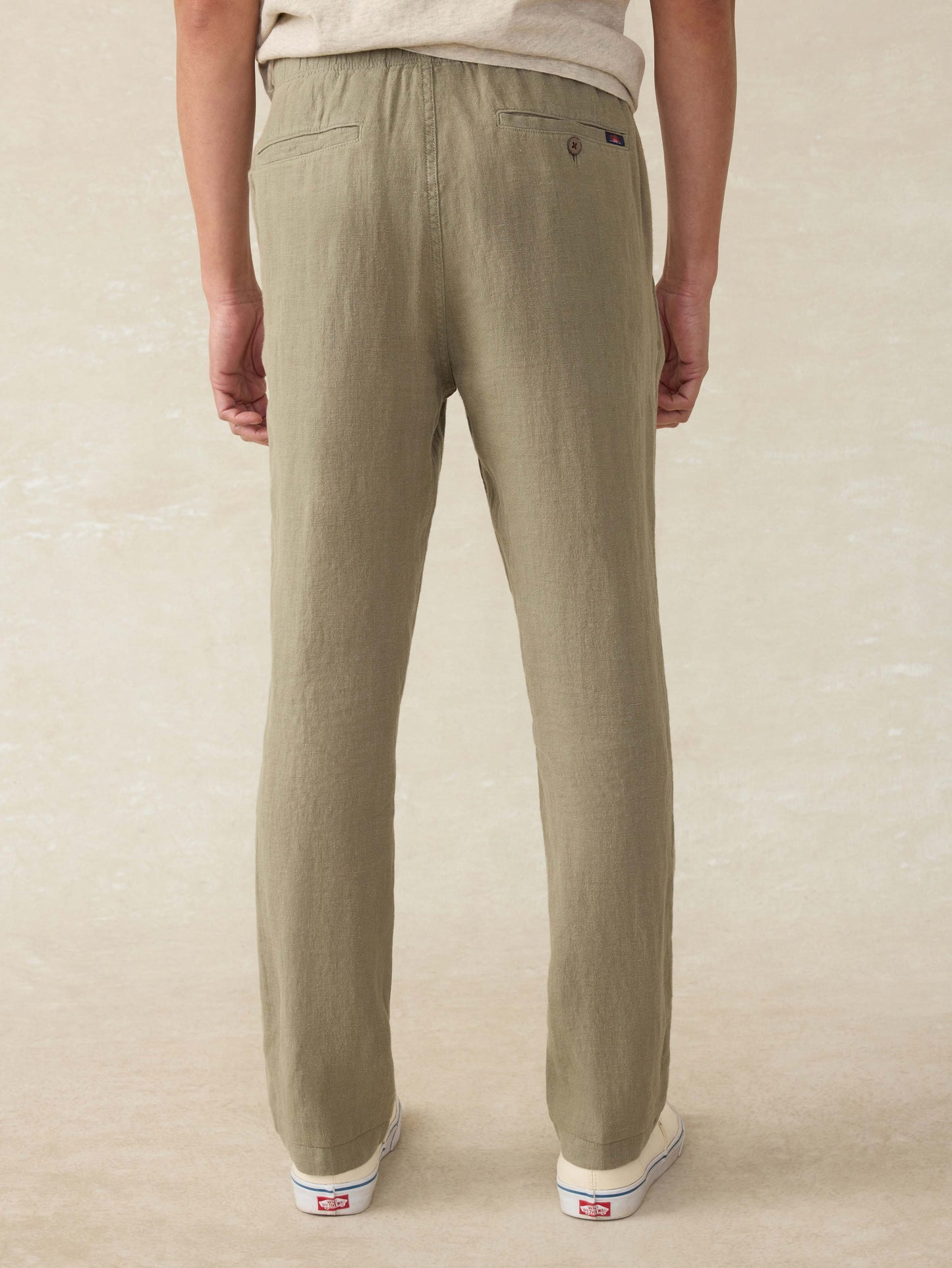 Linen Drawstring Pant - Canyon Olive