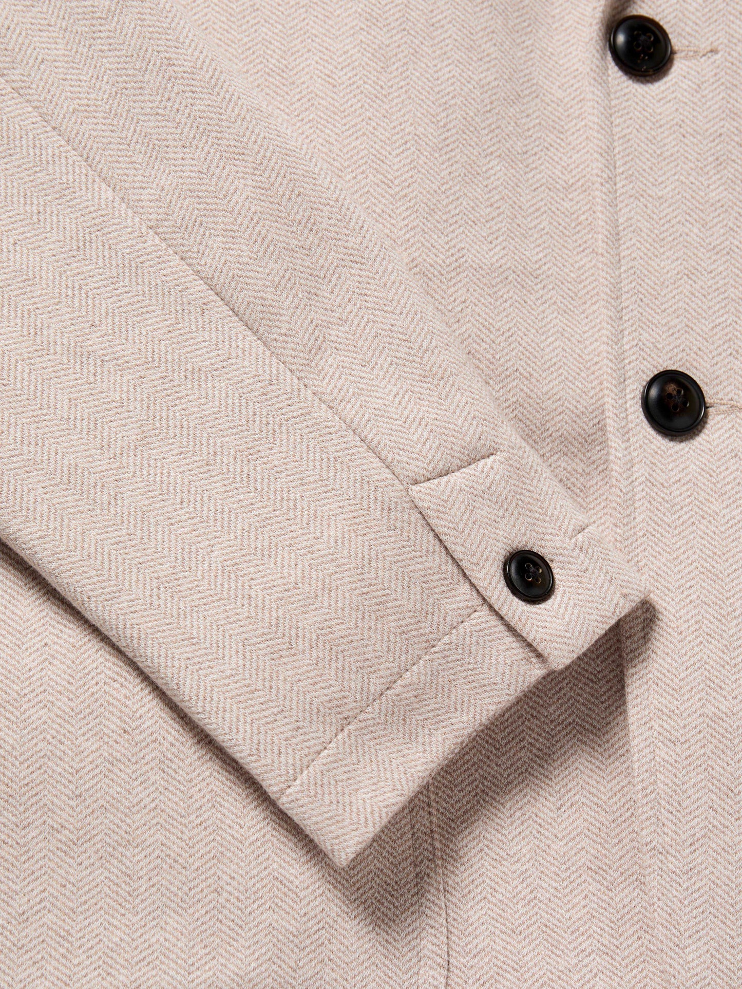 Inlet Knit Tweed Blazer - Khaki Stone Herringbone