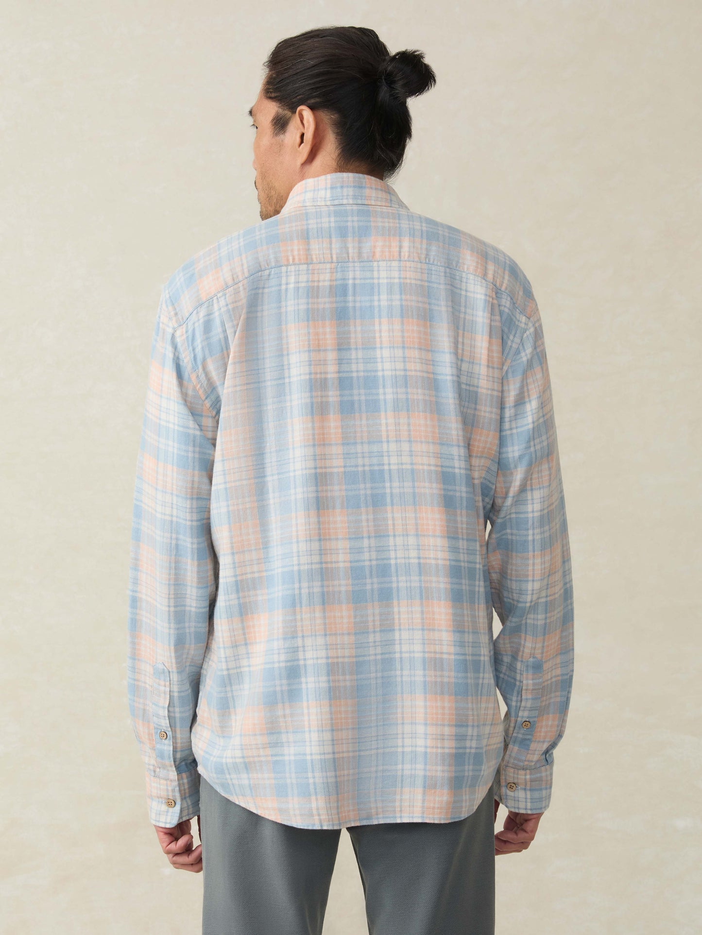 Long-Sleeve Breeze Shirt - Coral River Plaid