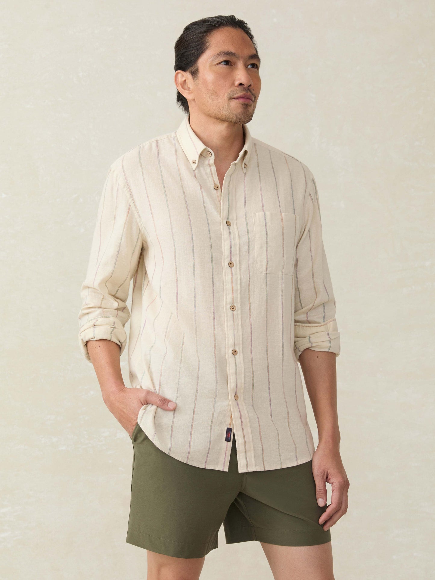 Long-Sleeve Breeze Shirt - Cloud Beach Stripe