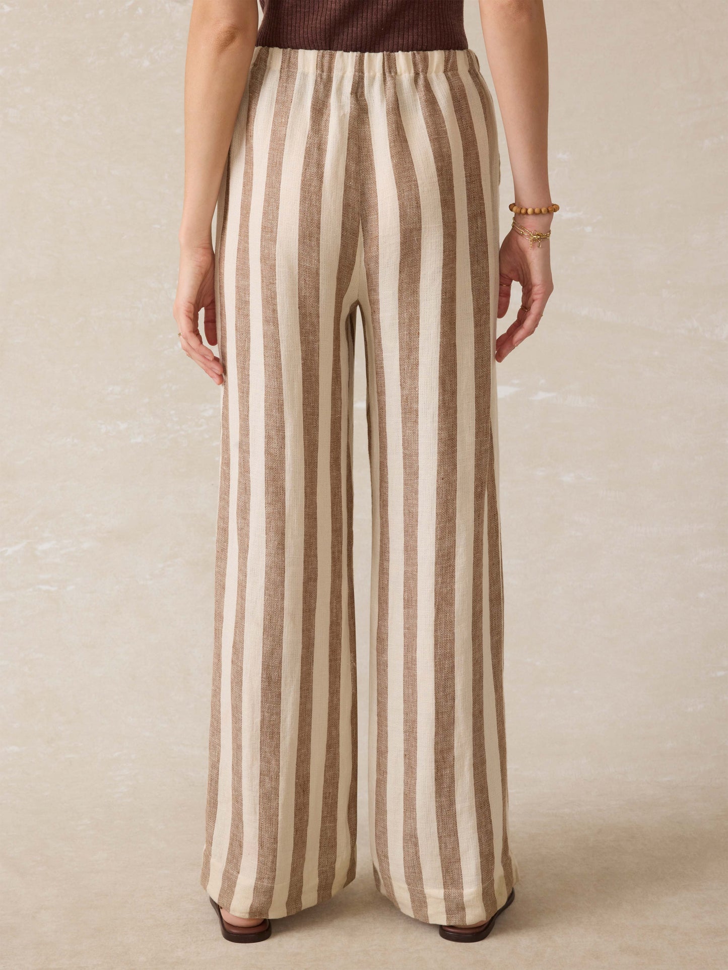 Laidback Palma Linen Pant - Cocoa Beach Stripe
