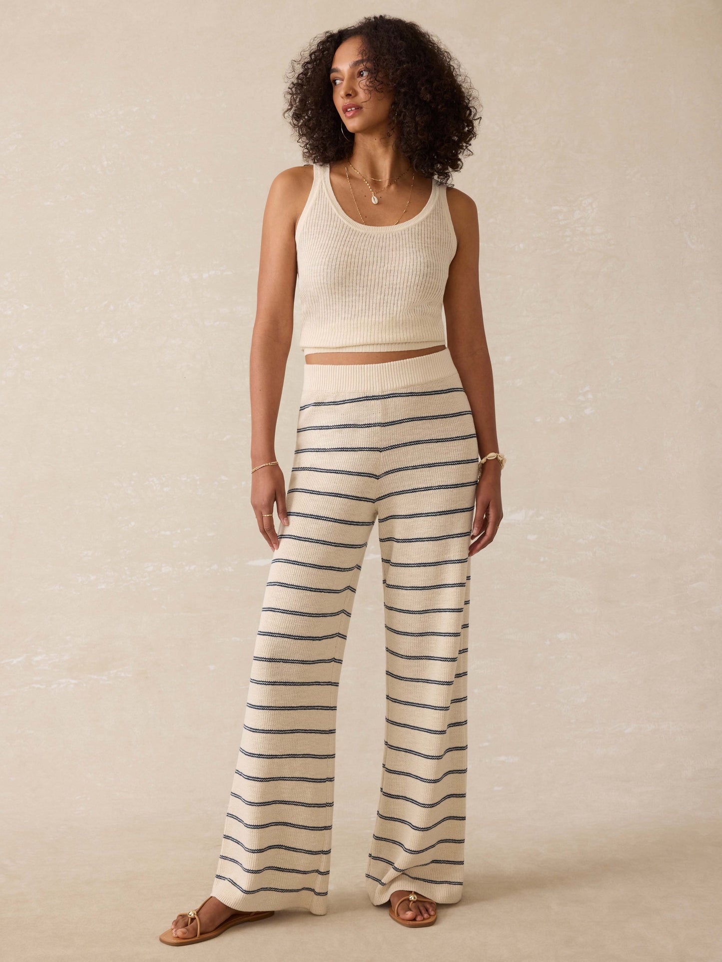 Miramar Linen Sweater Pant - Lido Lines