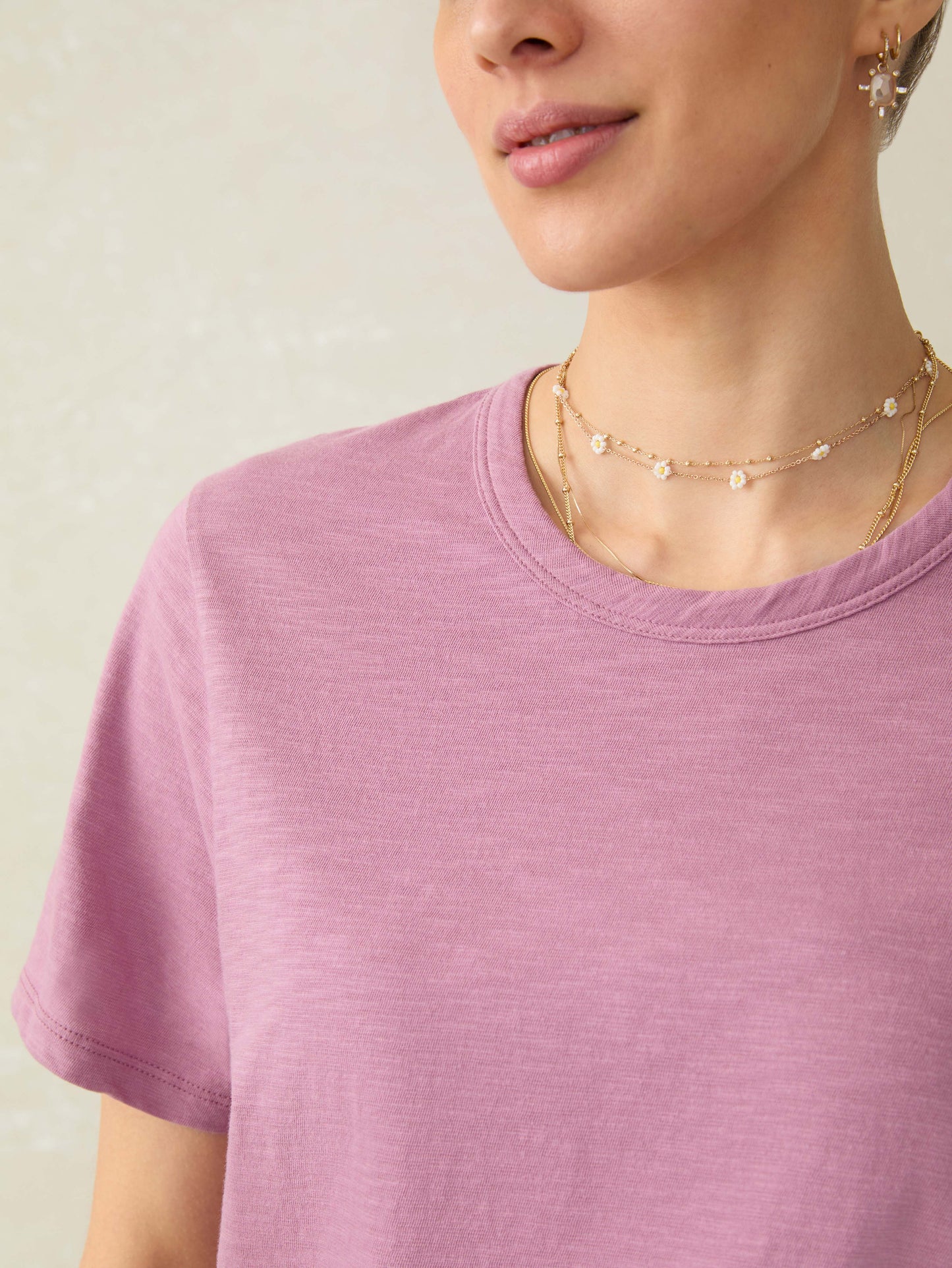 Sunwashed Essential Tee - Weathered Orchid