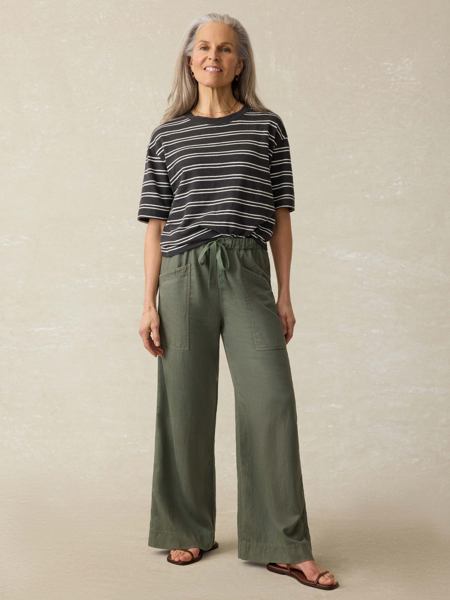 Sunwashed Slub Vintage Tee - Phantom Highland Stripe