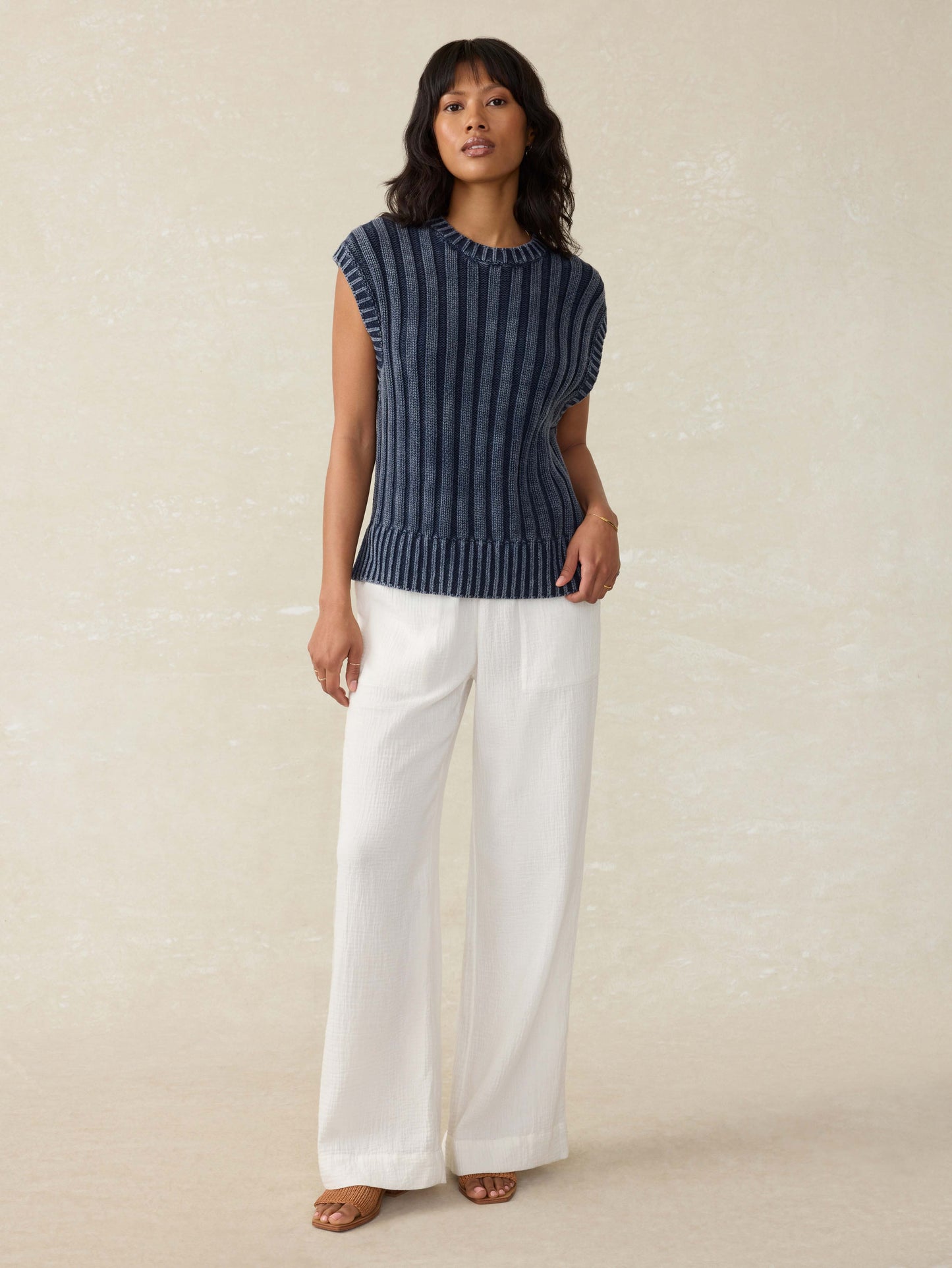 Sunwashed Sweater Vest - Navy Blazer