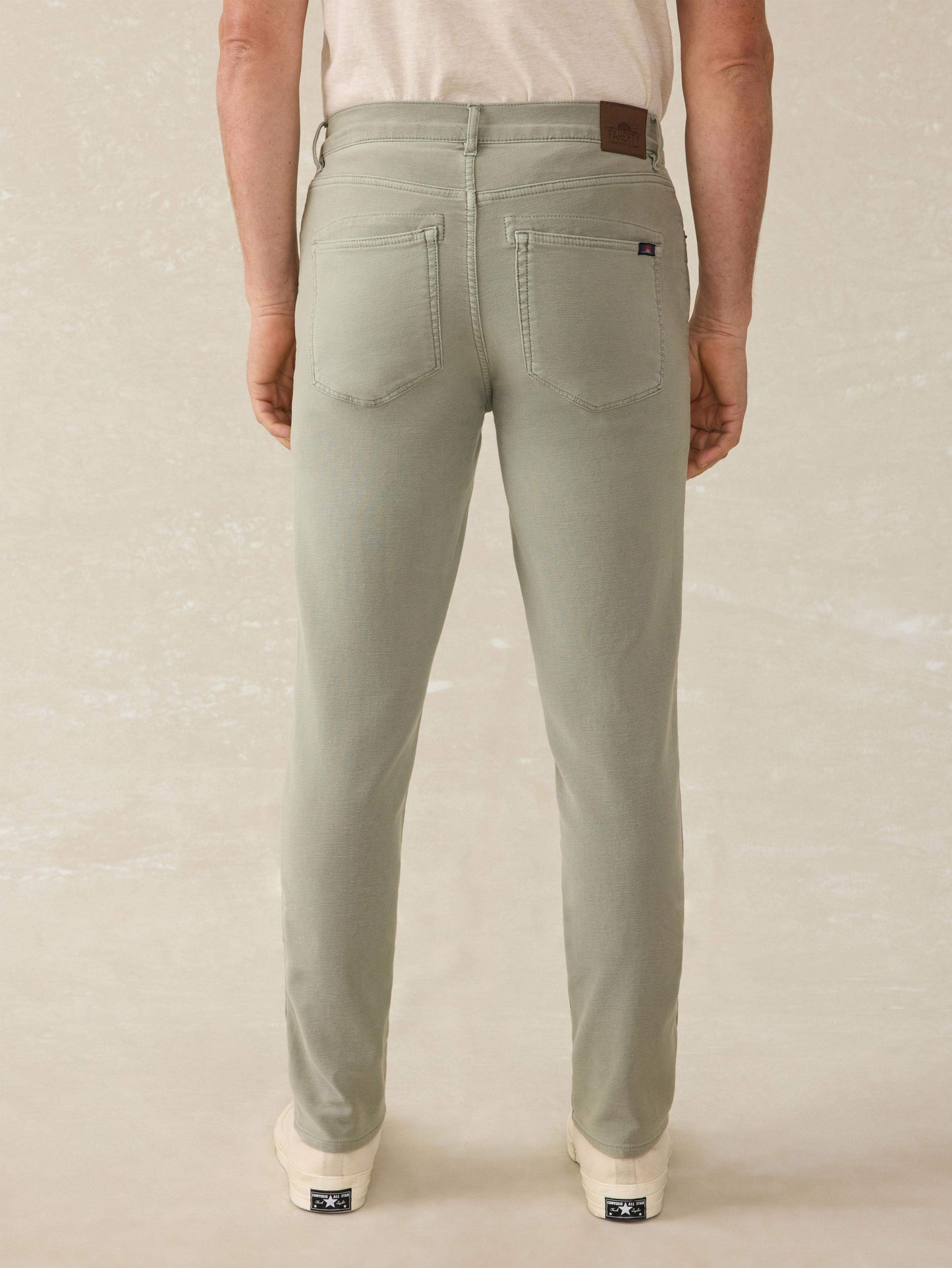 Stretch Terry 5-Pocket Athletic Fit Pant - Faded Olive