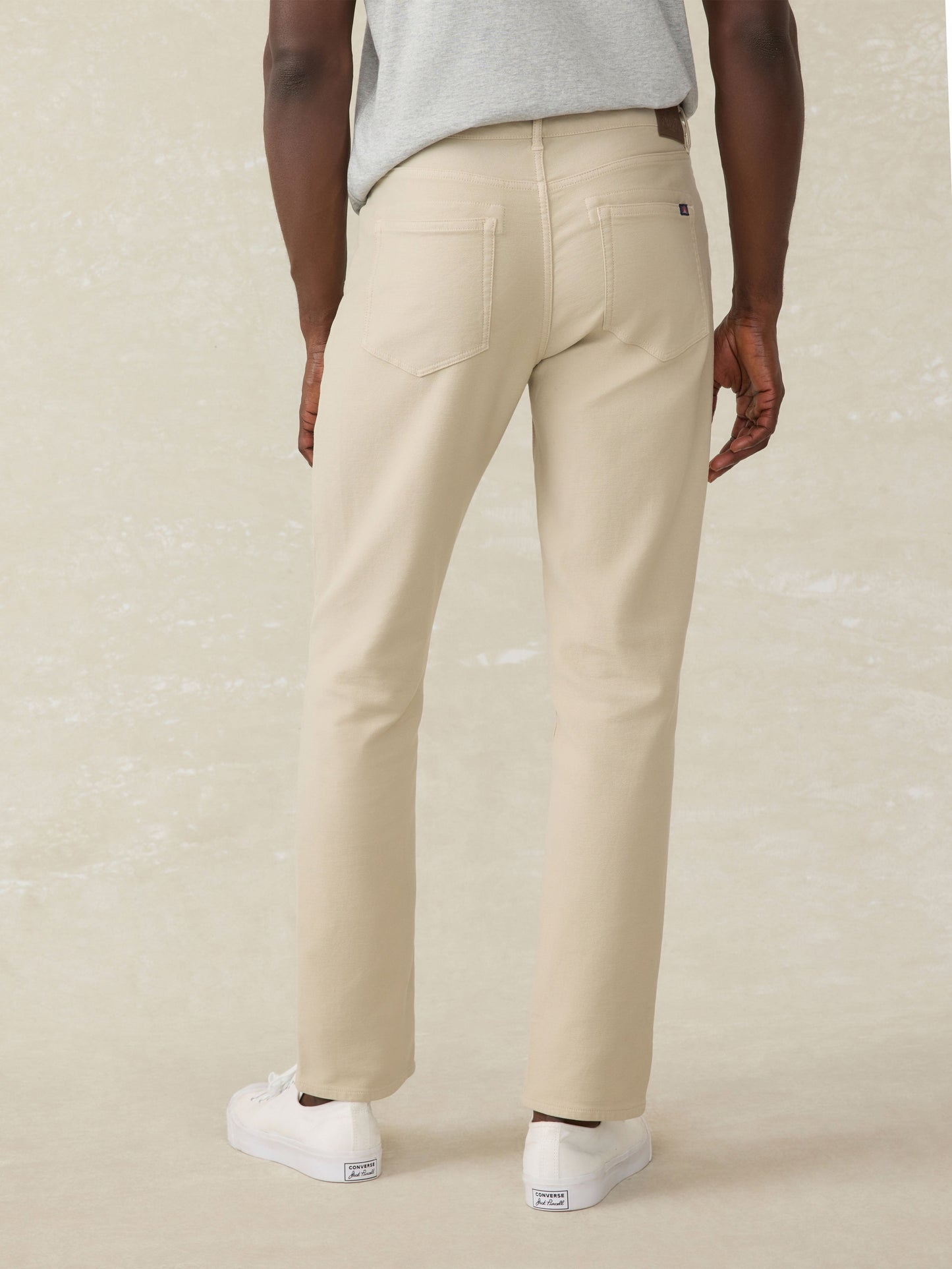 Stretch Terry 5-Pocket Athletic Fit Pant - Stone