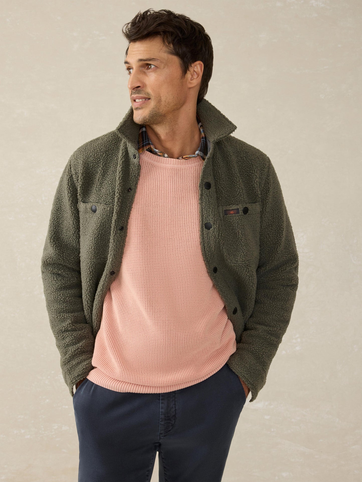 Sunwashed Crewneck Sweater - Coral Dawn