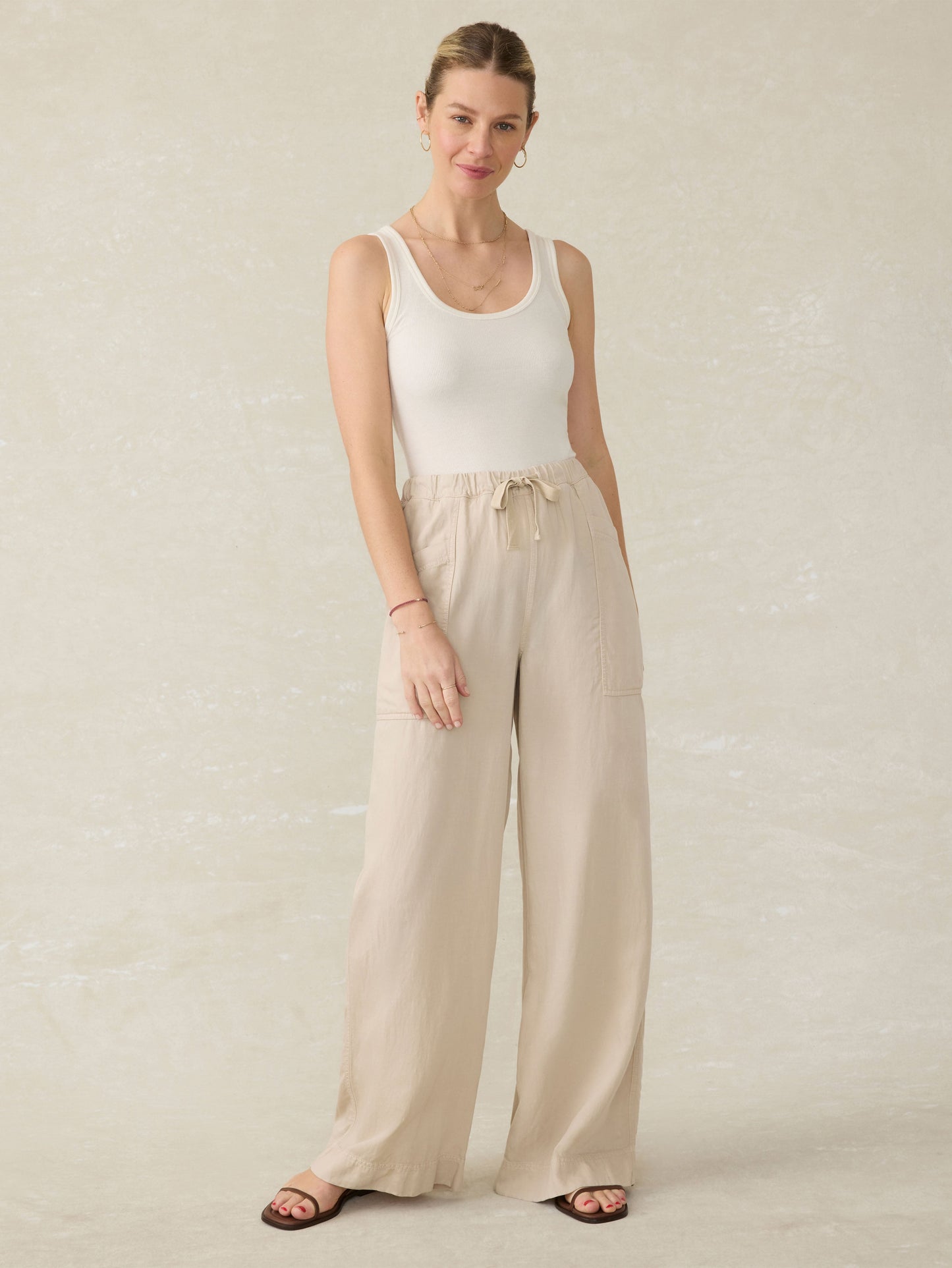 Topanga Drape Pant - Wheaten