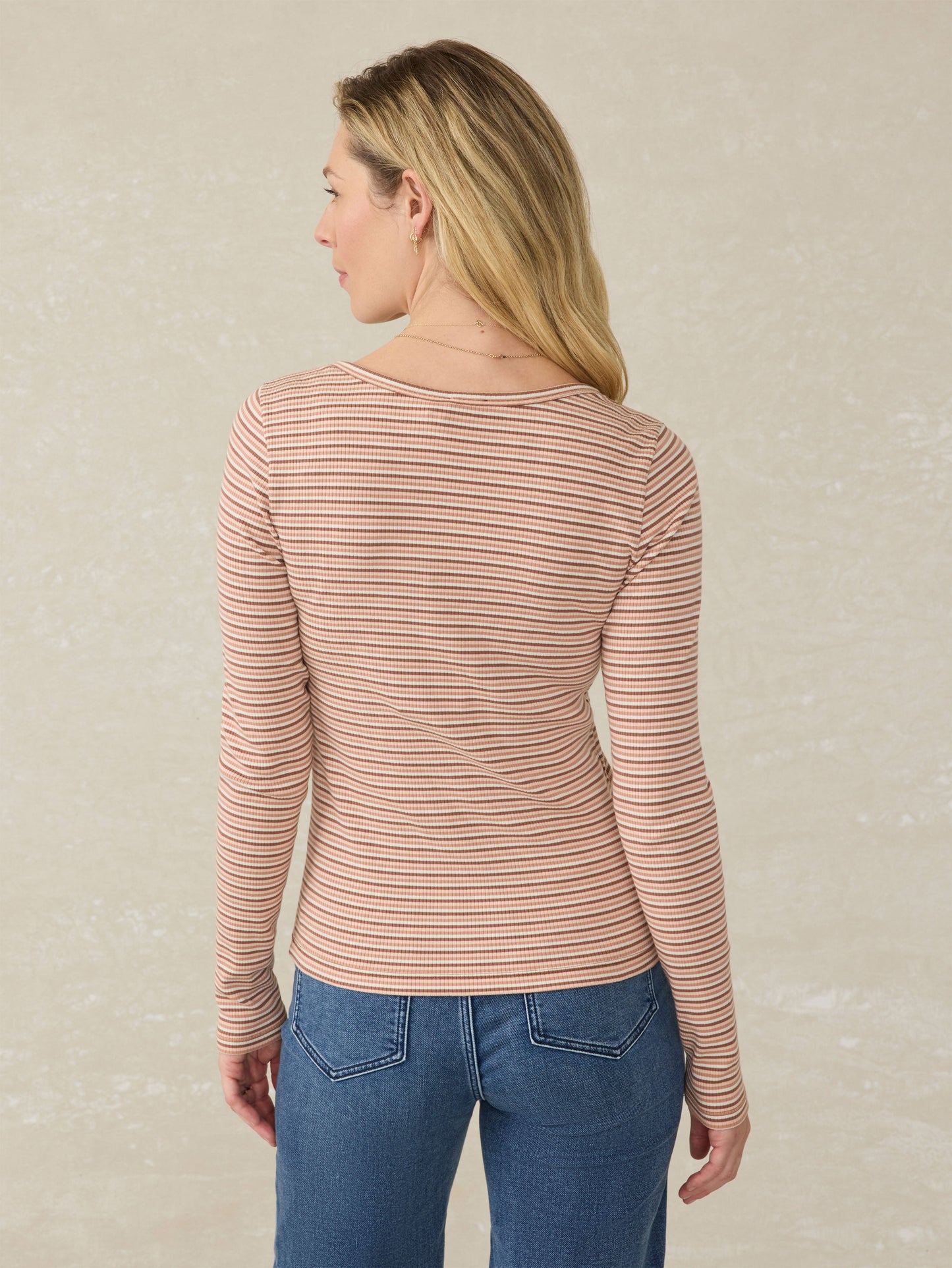 Freestyle Henley - Sandy Shoreline Stripe