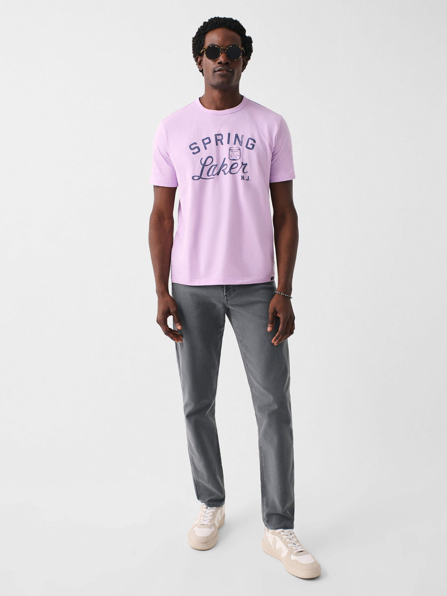 Spring Lake Short-Sleeve Crew Lakers T-Shirt - Faded Lilac