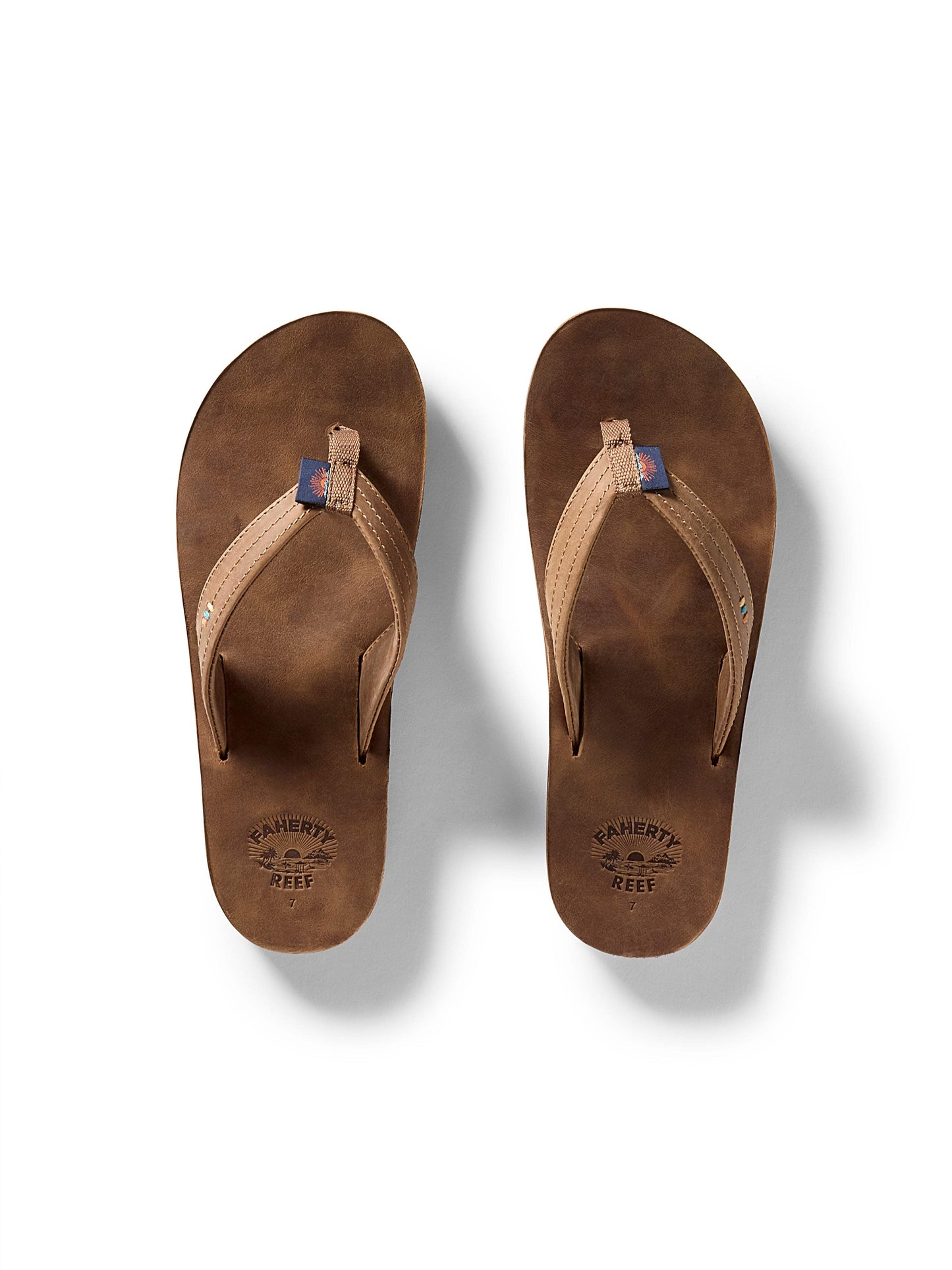 Faherty X REEF Women's Drift Away Flip Flop - Dark Brown