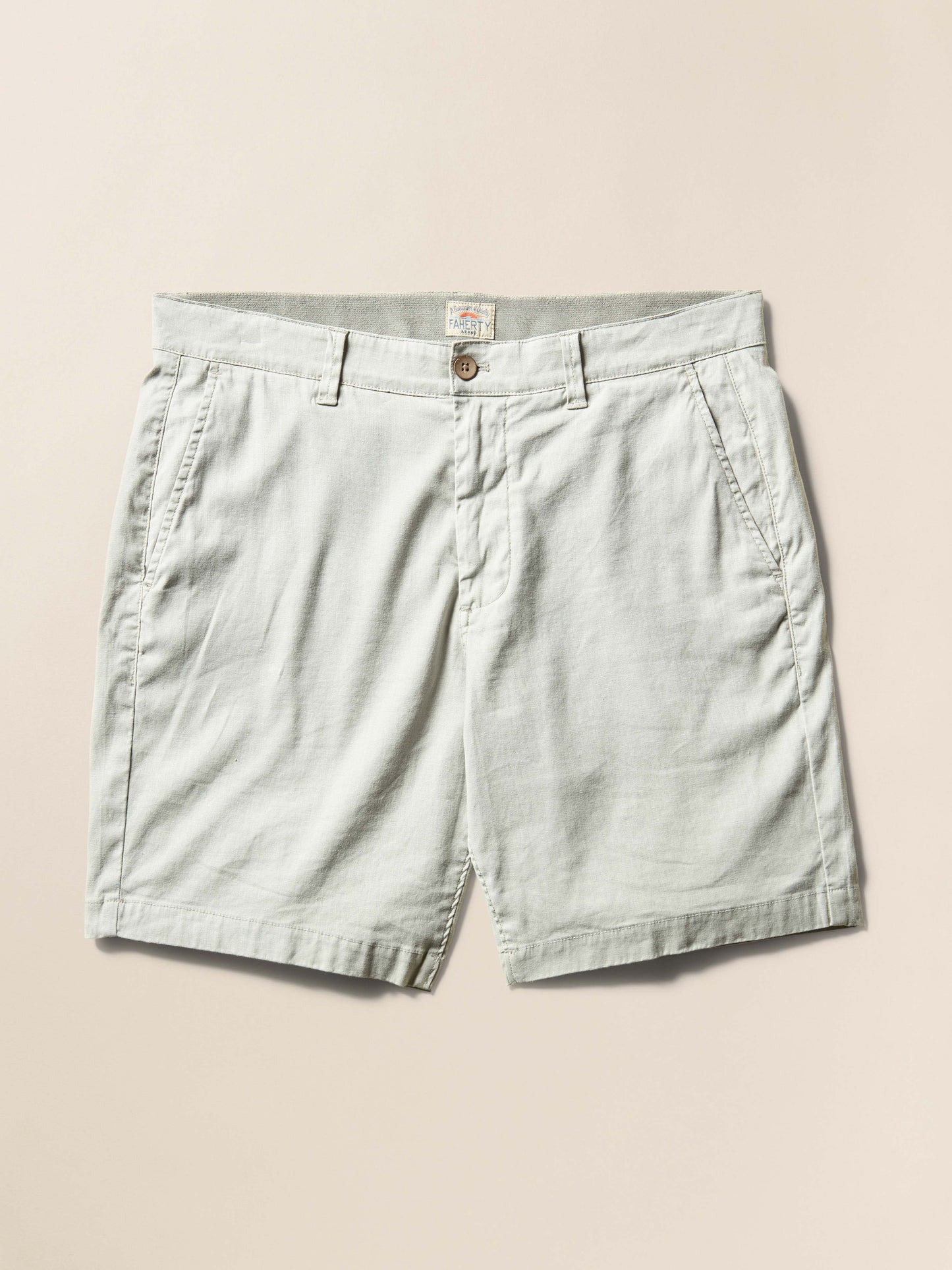 Tradewinds Linen Blend Short - Rain Cloud