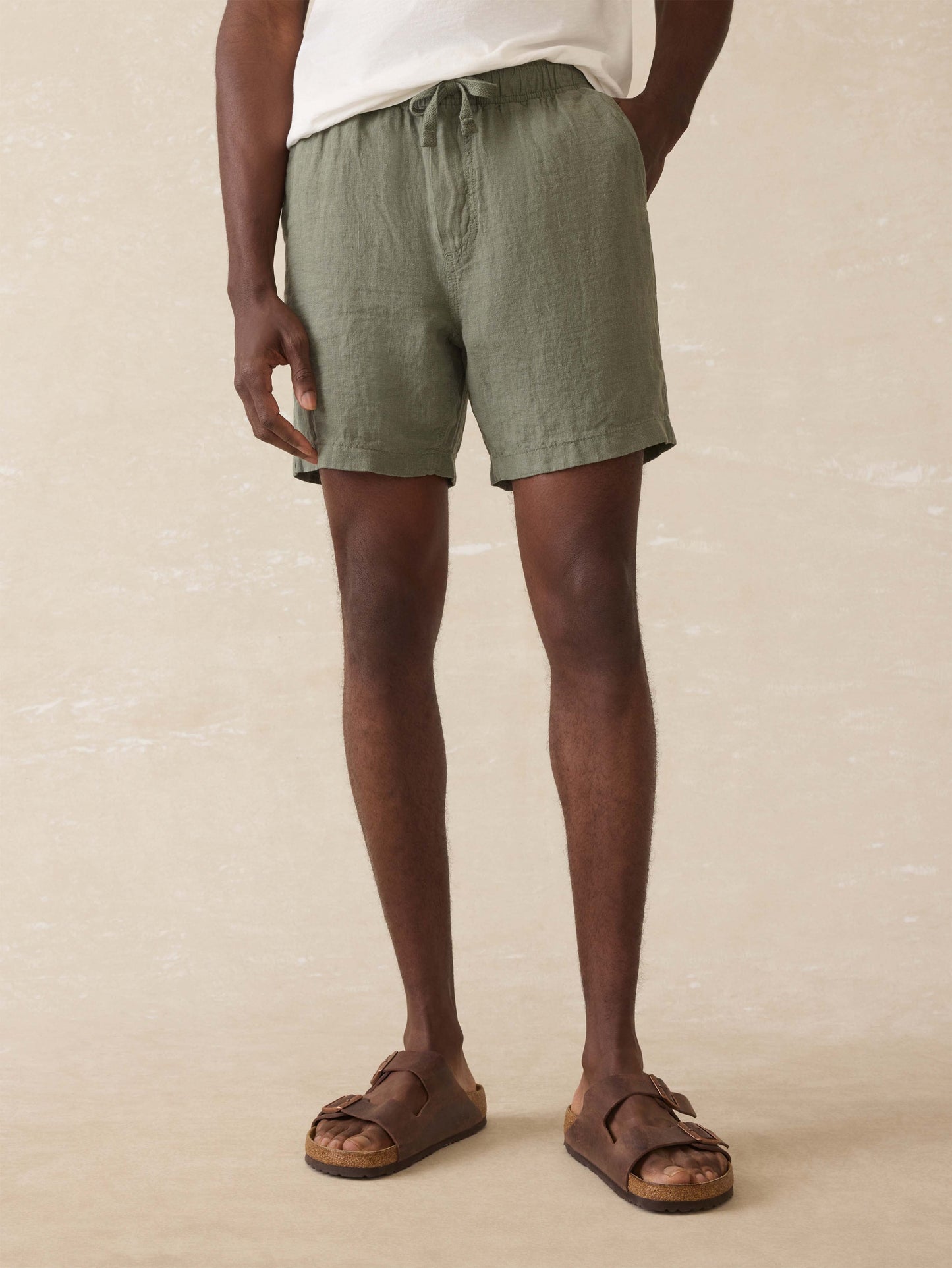 Essential Linen Short (6.5" Inseam) - Spruce
