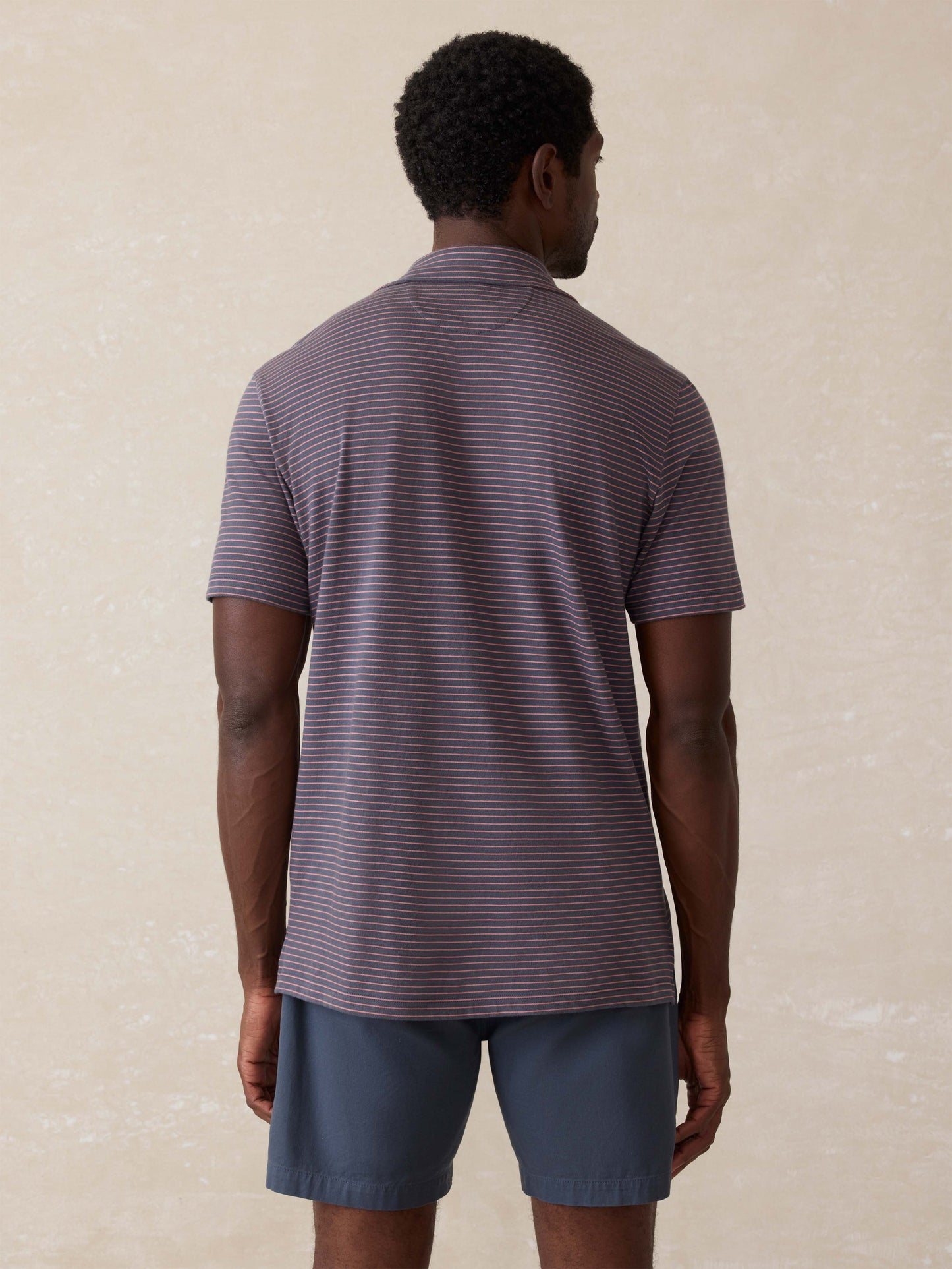 Sunwashed T-Shirt Polo - Sea Fire Stripe
