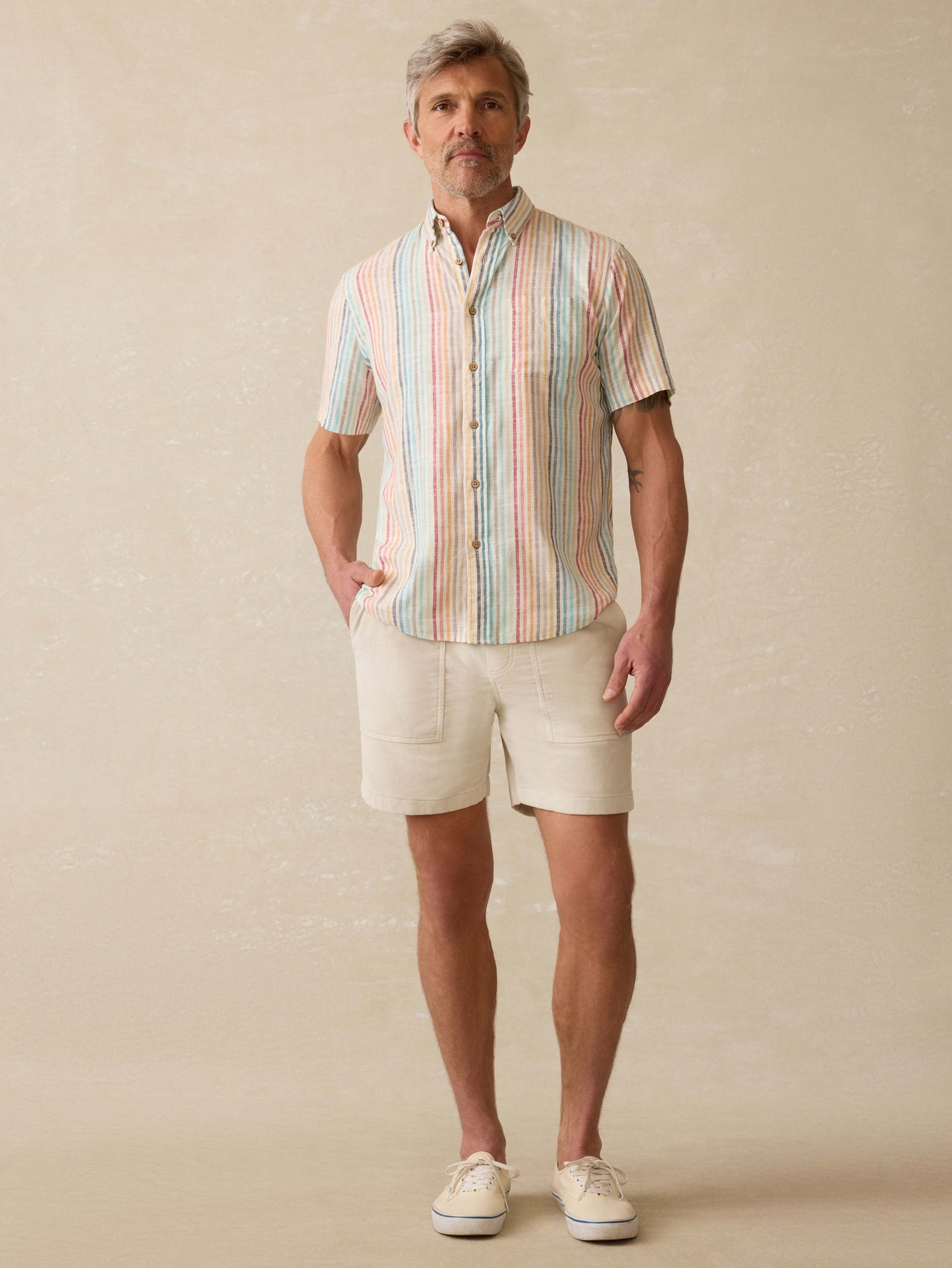 Short-Sleeve Breeze Shirt - Bay Reef Stripe