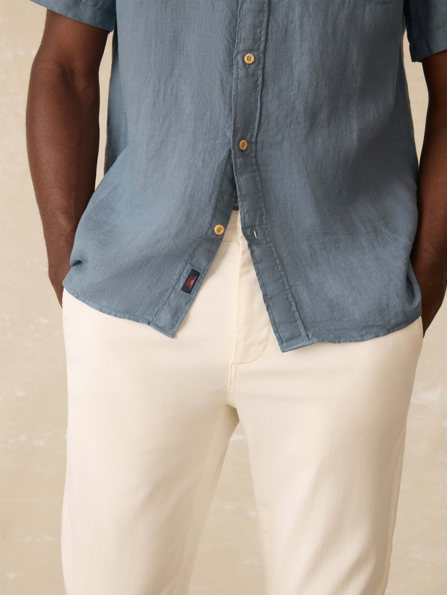 Short Sleeve Laguna Linen Shirt - Deep Marine