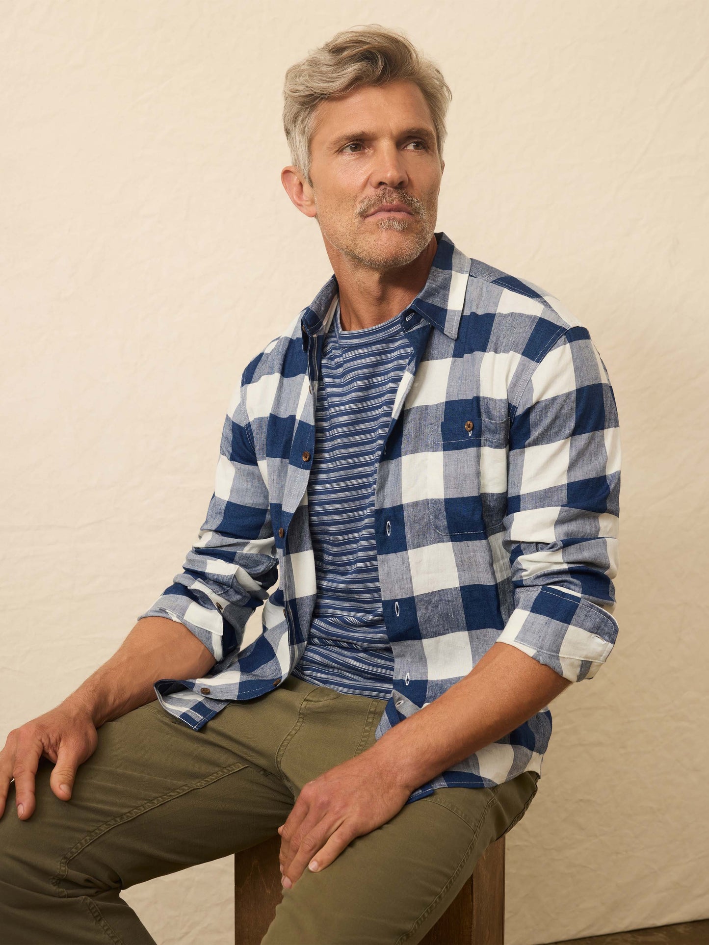 Sunwashed Tee - River Rapids Stripe