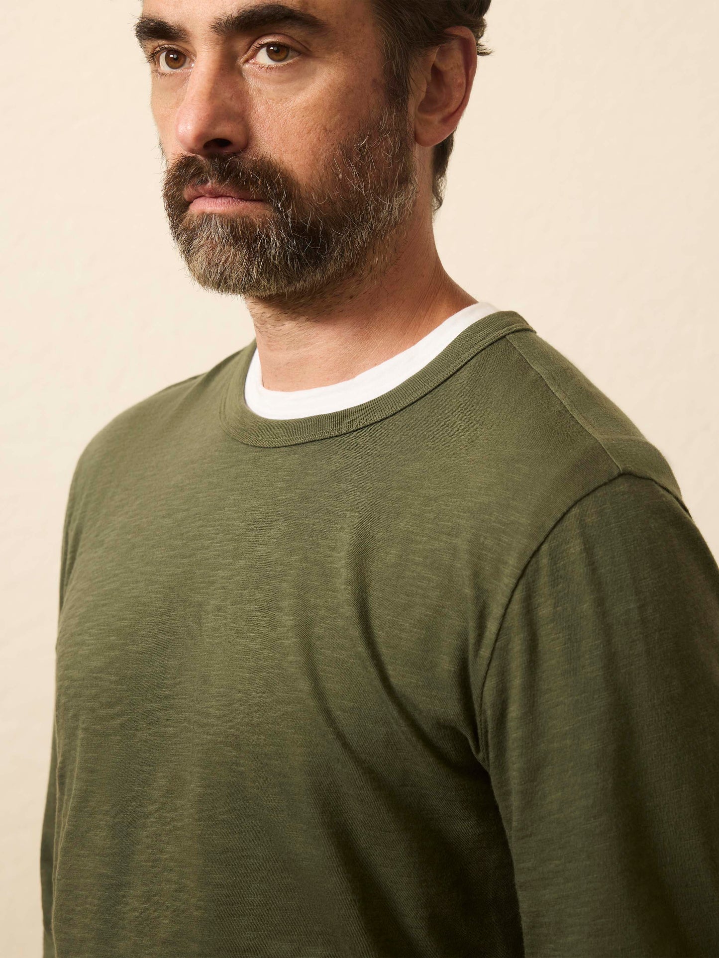 Long-Sleeve Sunwashed Tee - Fall Evergreen