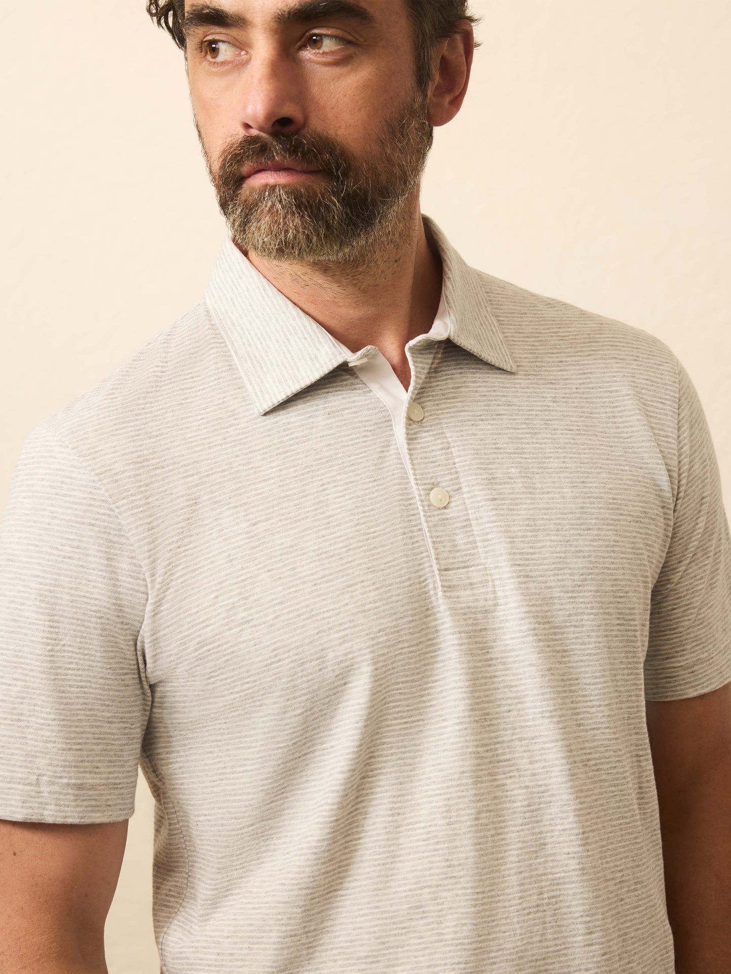 Sunwashed T-Shirt Polo - Echo Bay Stripe