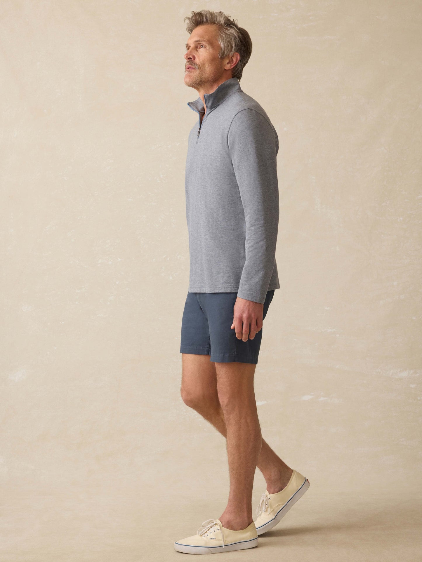 Movement™ Quarter Zip - Charcoal Stream Stripe